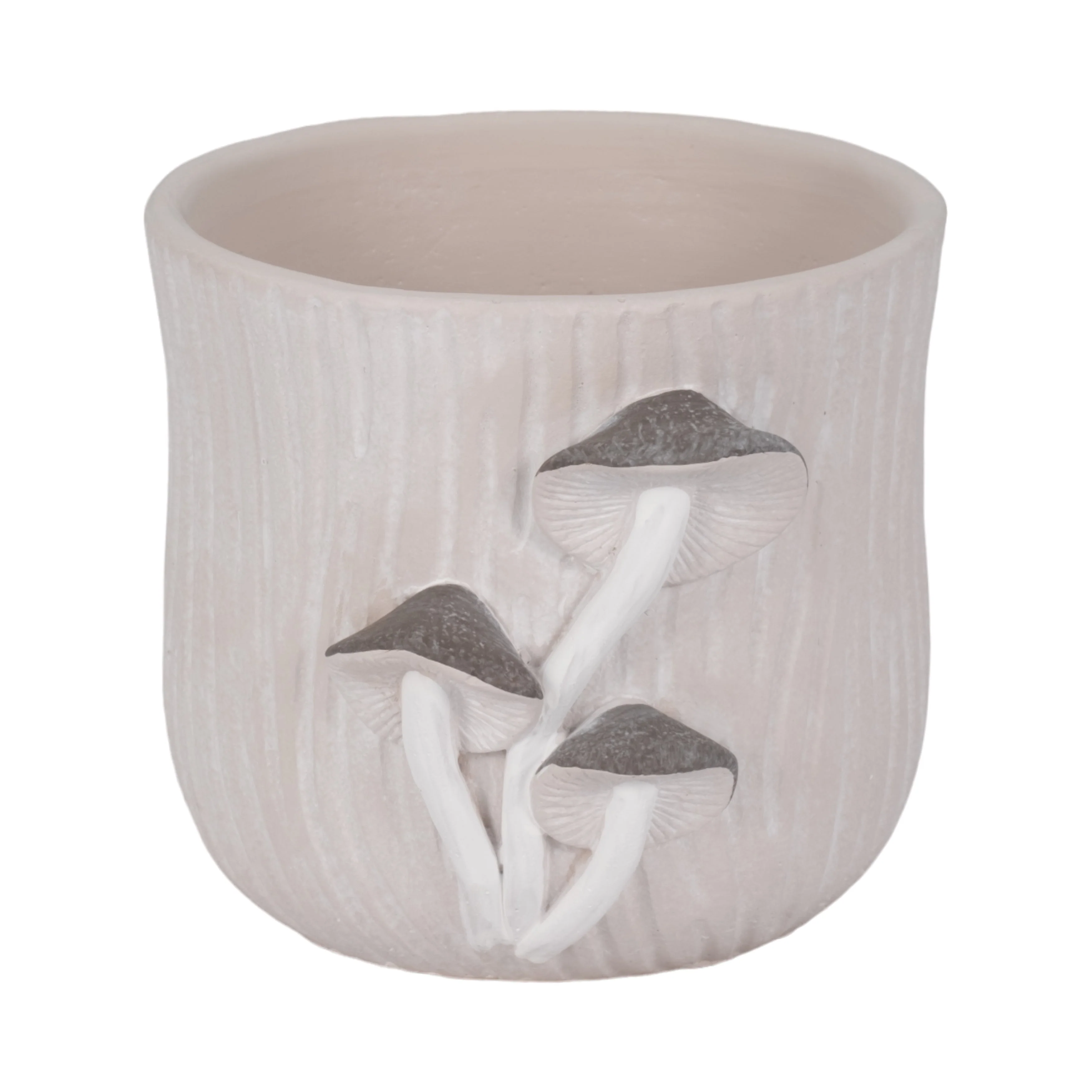 8" Mushroom Applique Planter, Grey - Image 10