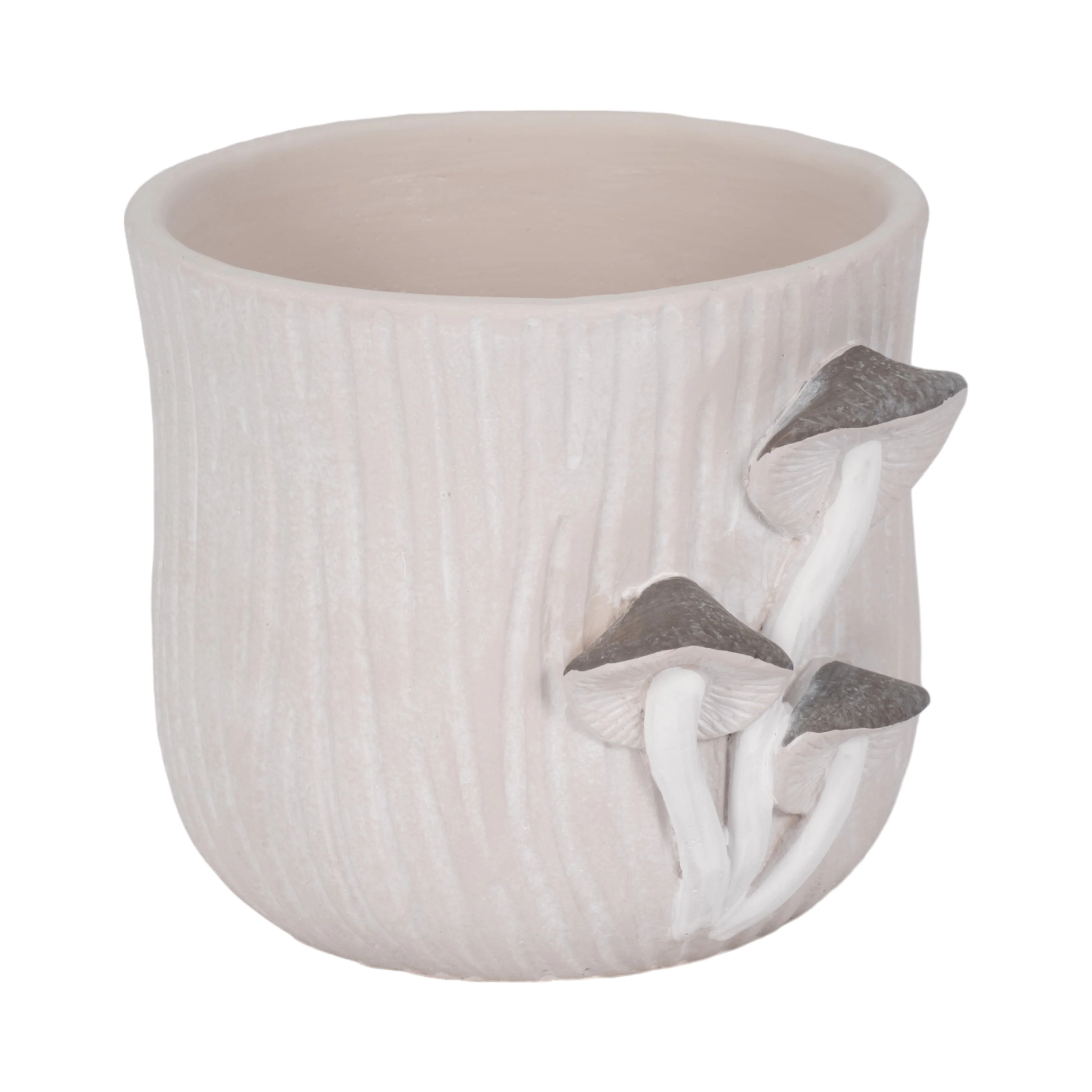 8" Mushroom Applique Planter, Grey - Image 12