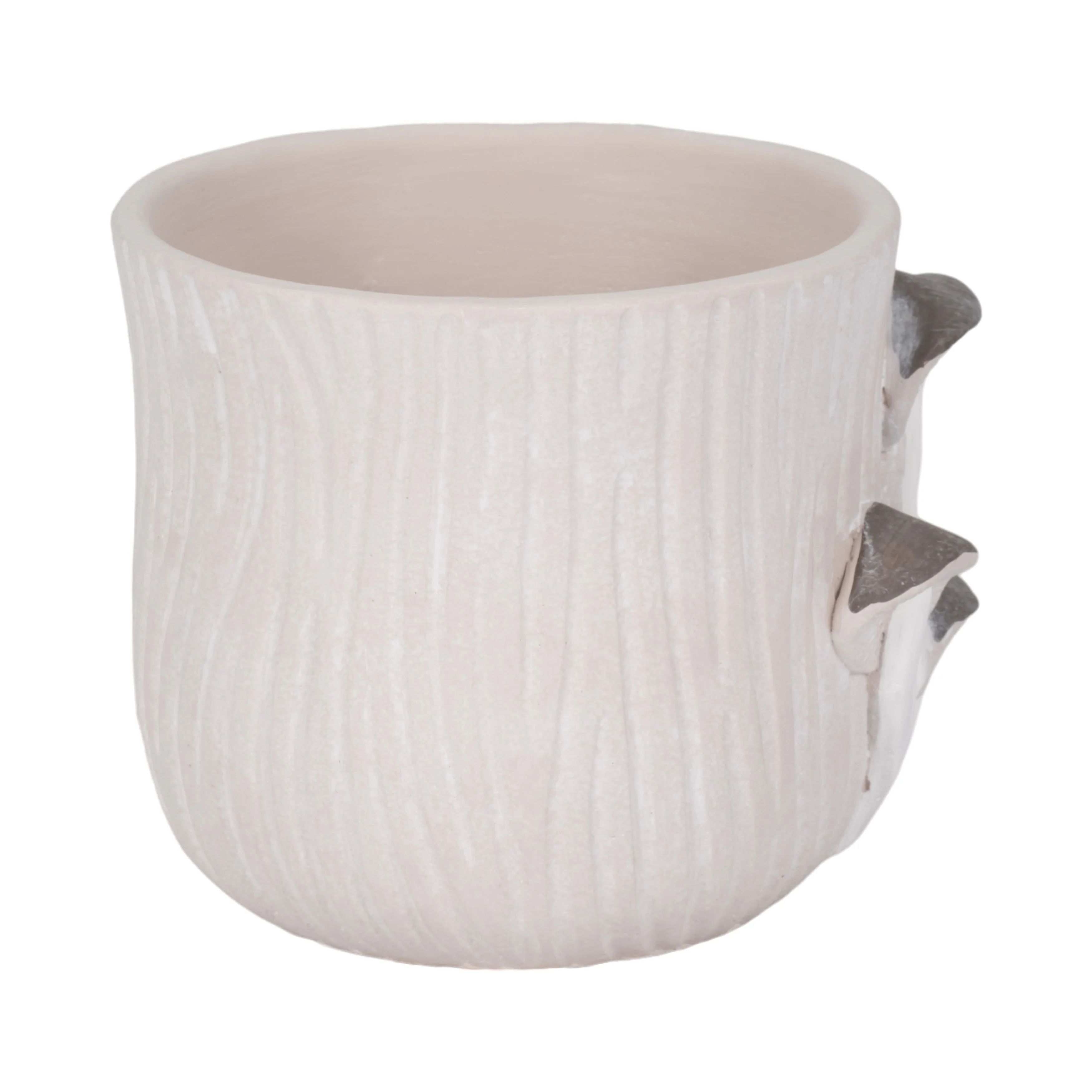 8" Mushroom Applique Planter, Grey - Image 13