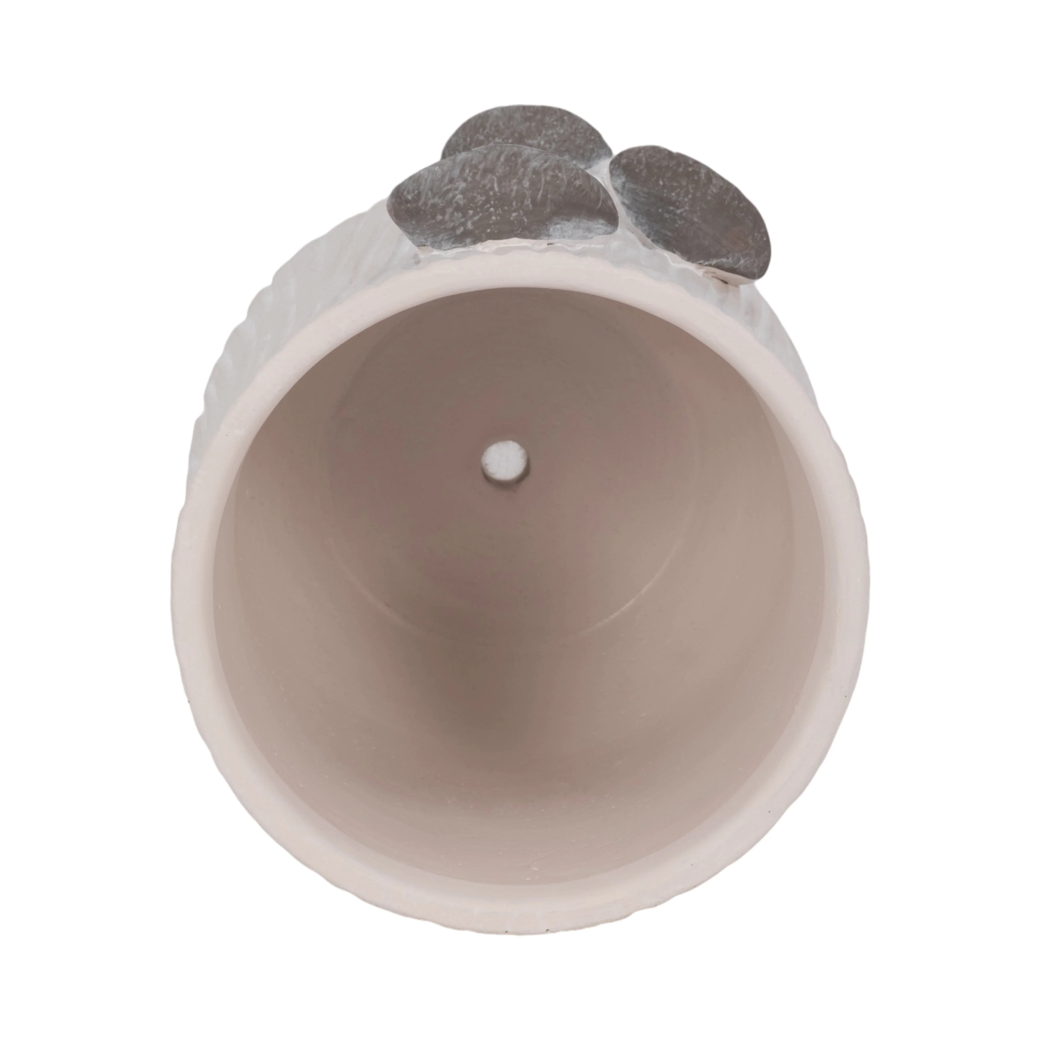 8" Mushroom Applique Planter, Grey - Image 15