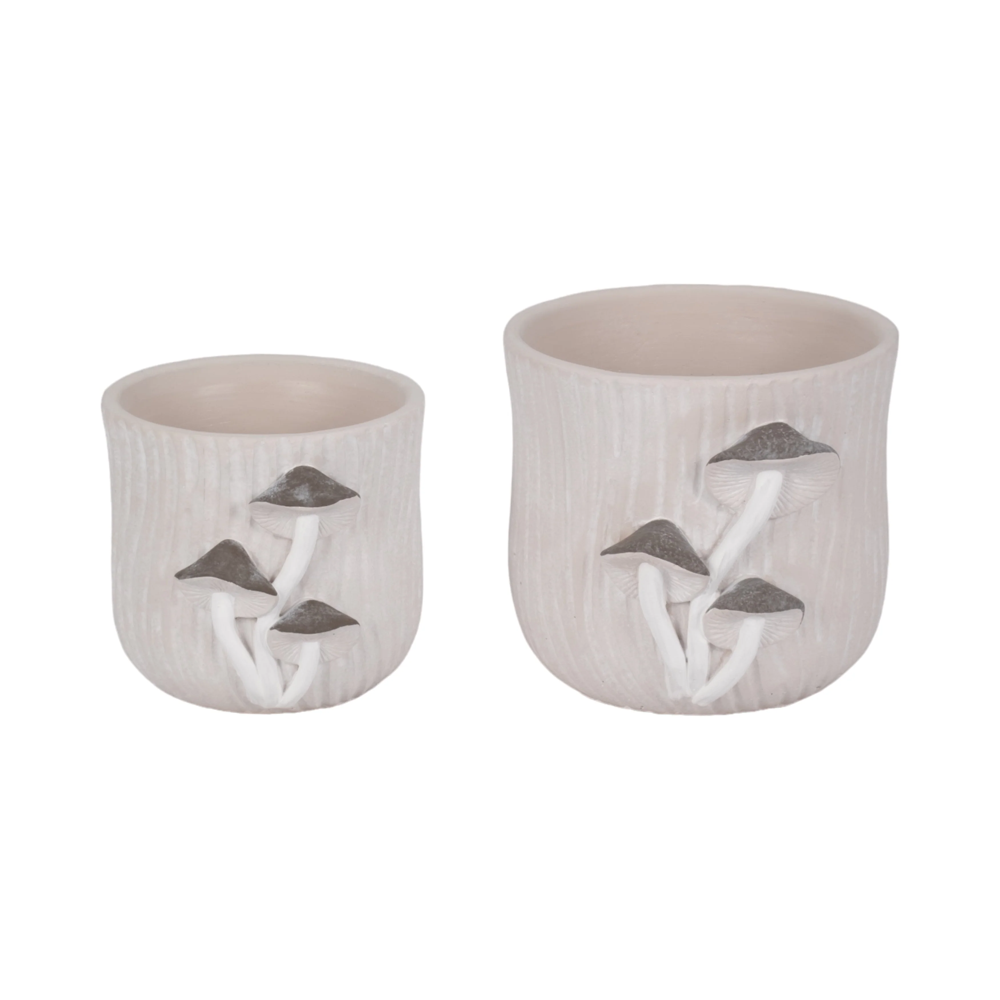 8" Mushroom Applique Planter, Grey - Image 17