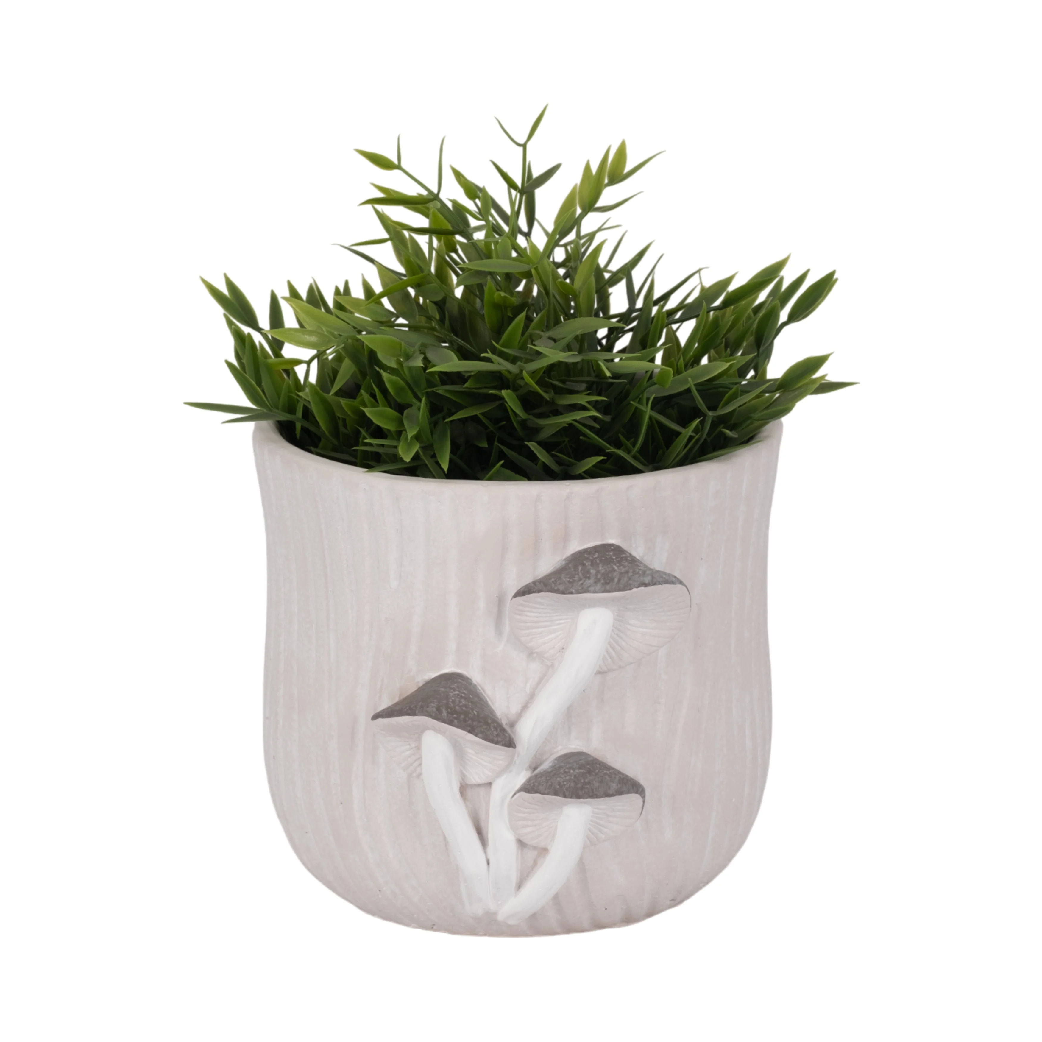 8" Mushroom Applique Planter, Grey - Image 2