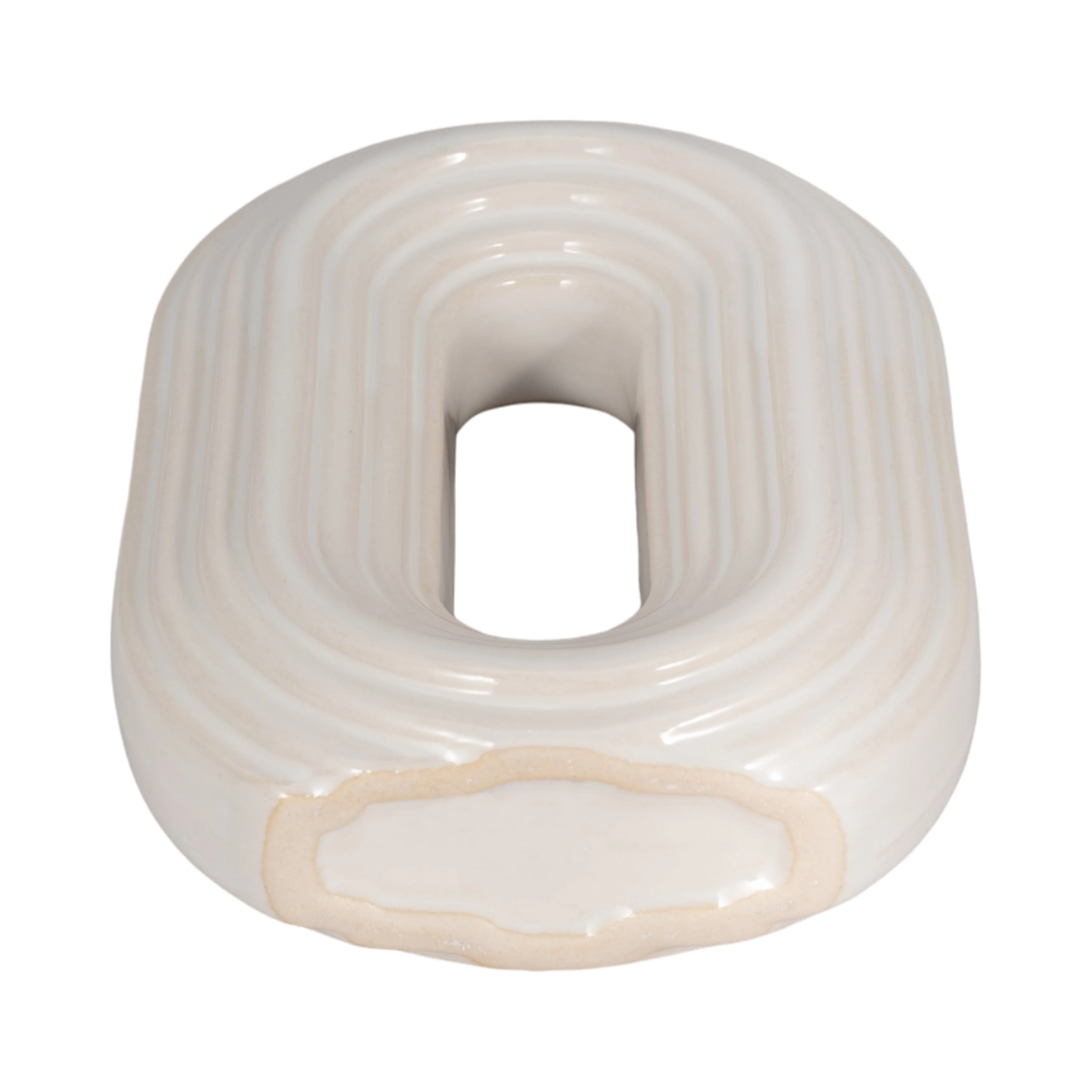 8" Oval Arch Vase, Ivory - Image 7
