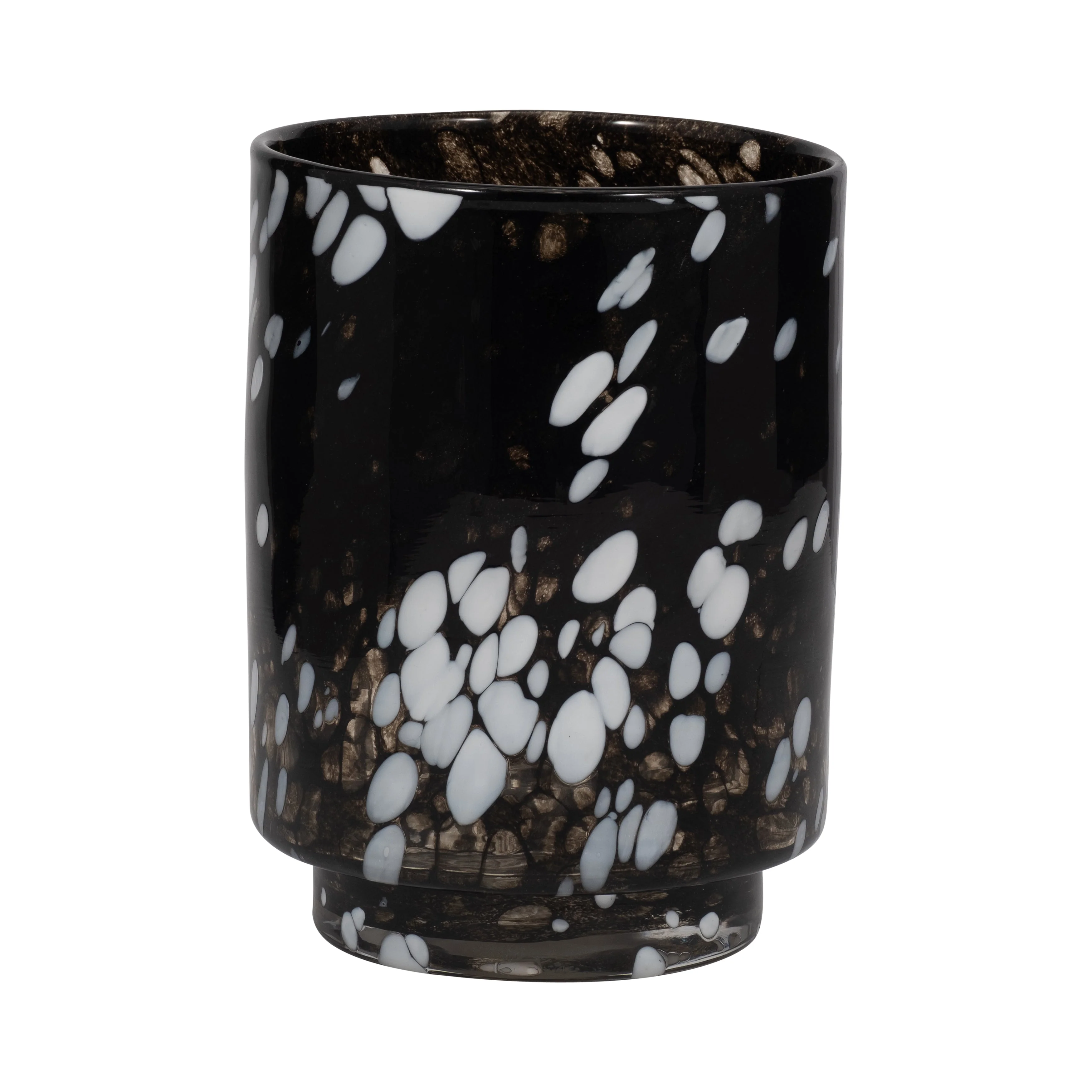 9" Hennie Medium Black & White Glass Vase - Image 3