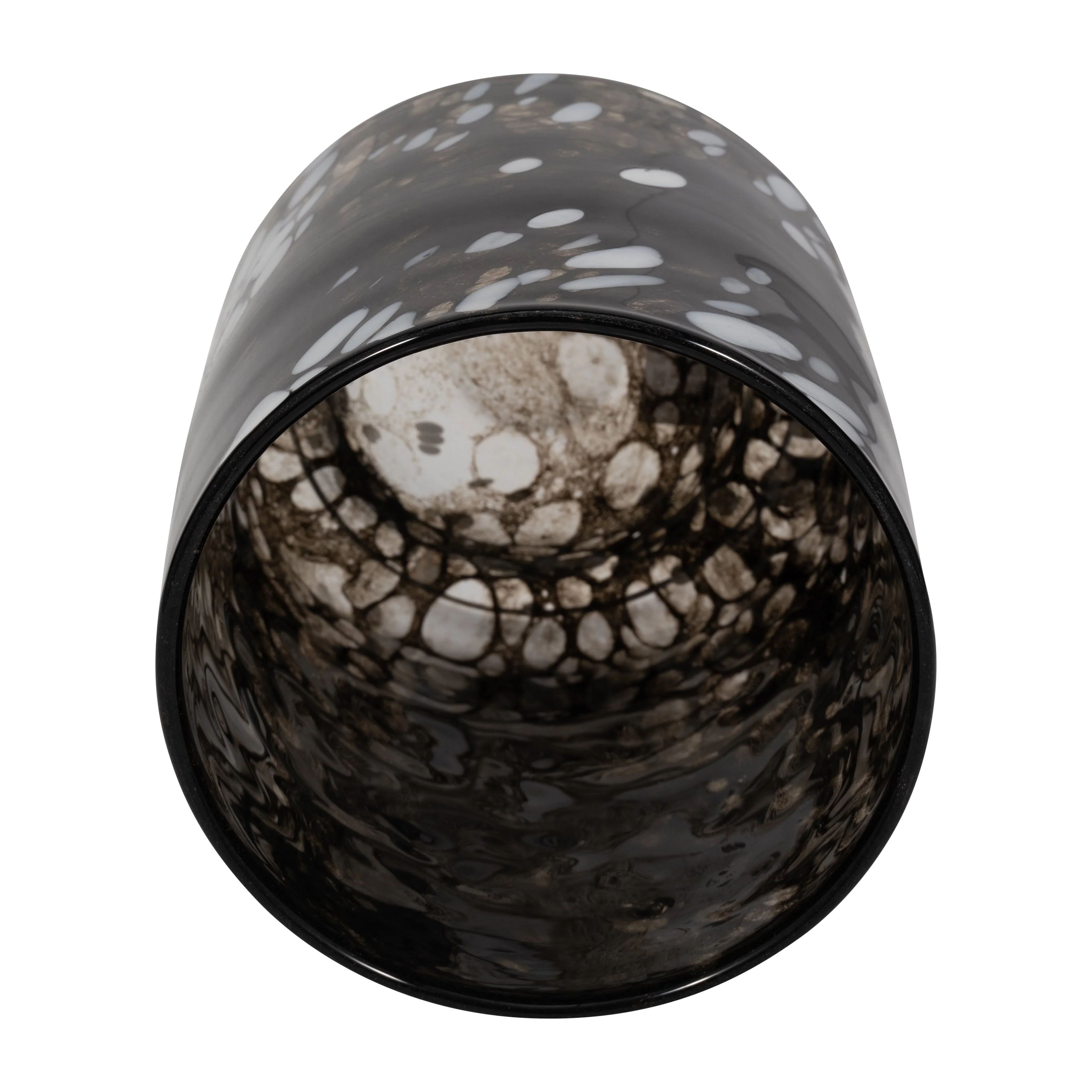 9" Hennie Medium Black & White Glass Vase - Image 6