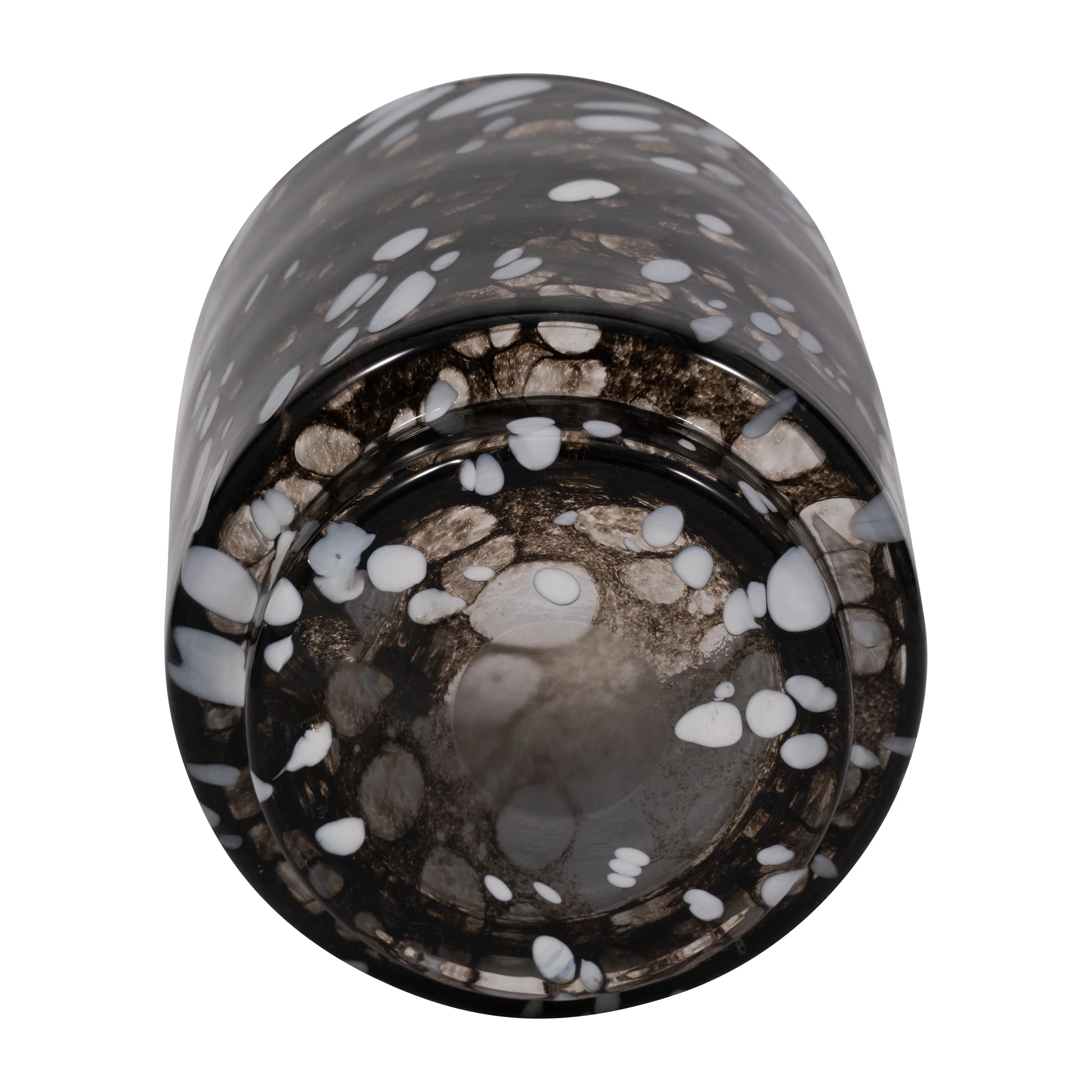 9" Hennie Medium Black & White Glass Vase - Image 7