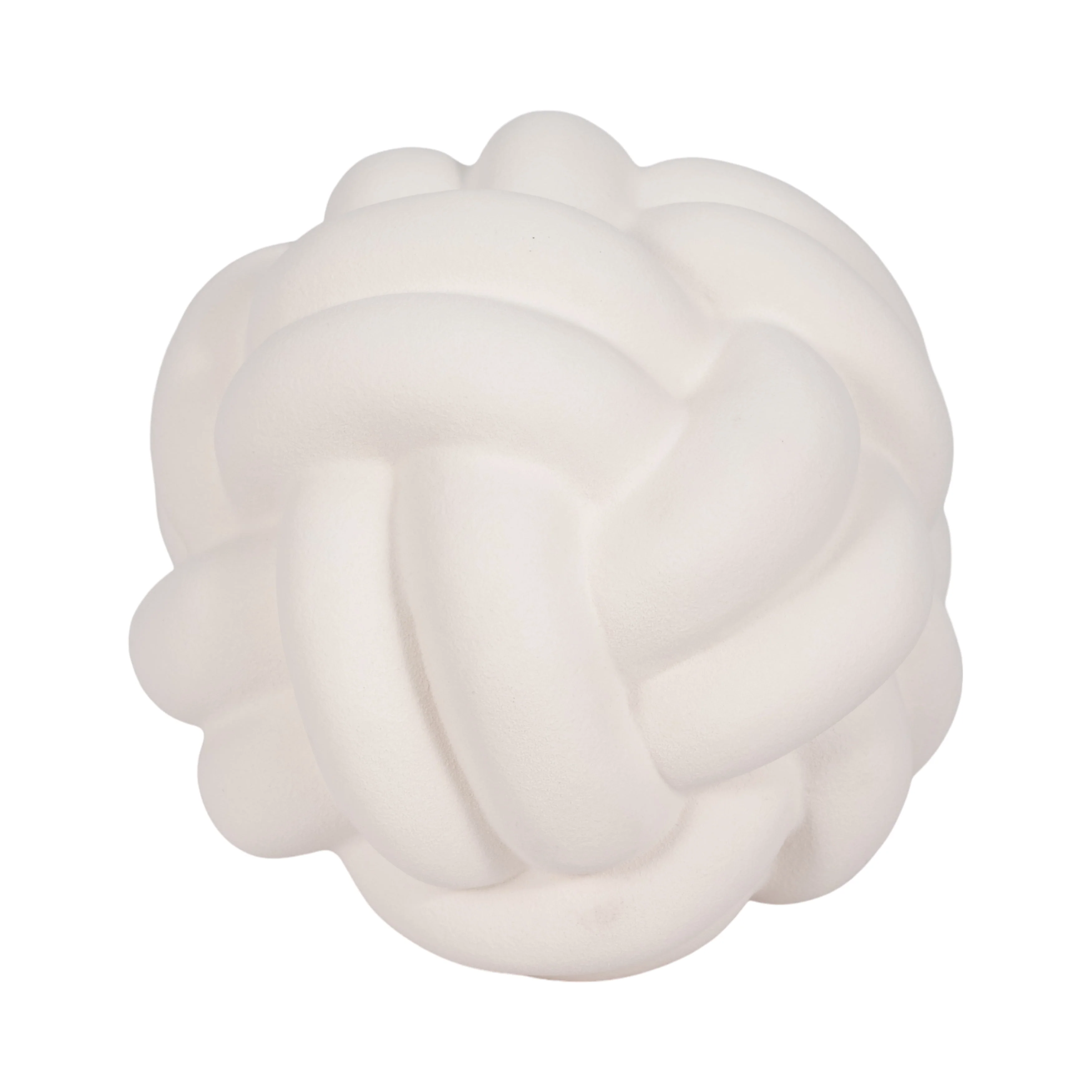9" Knot Orb Rough Texture, White - Image 5
