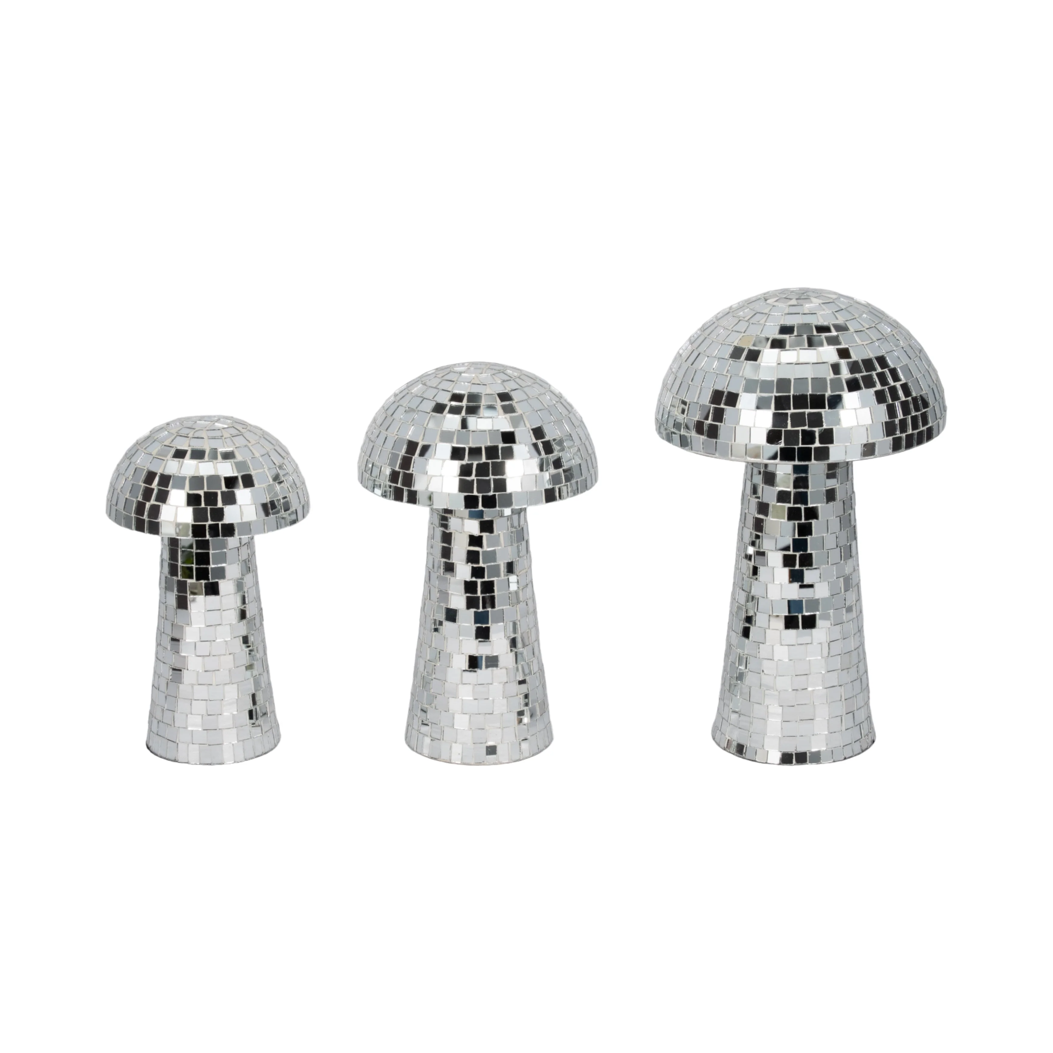 9" Mosaic Mushroom, Silver - Image 13
