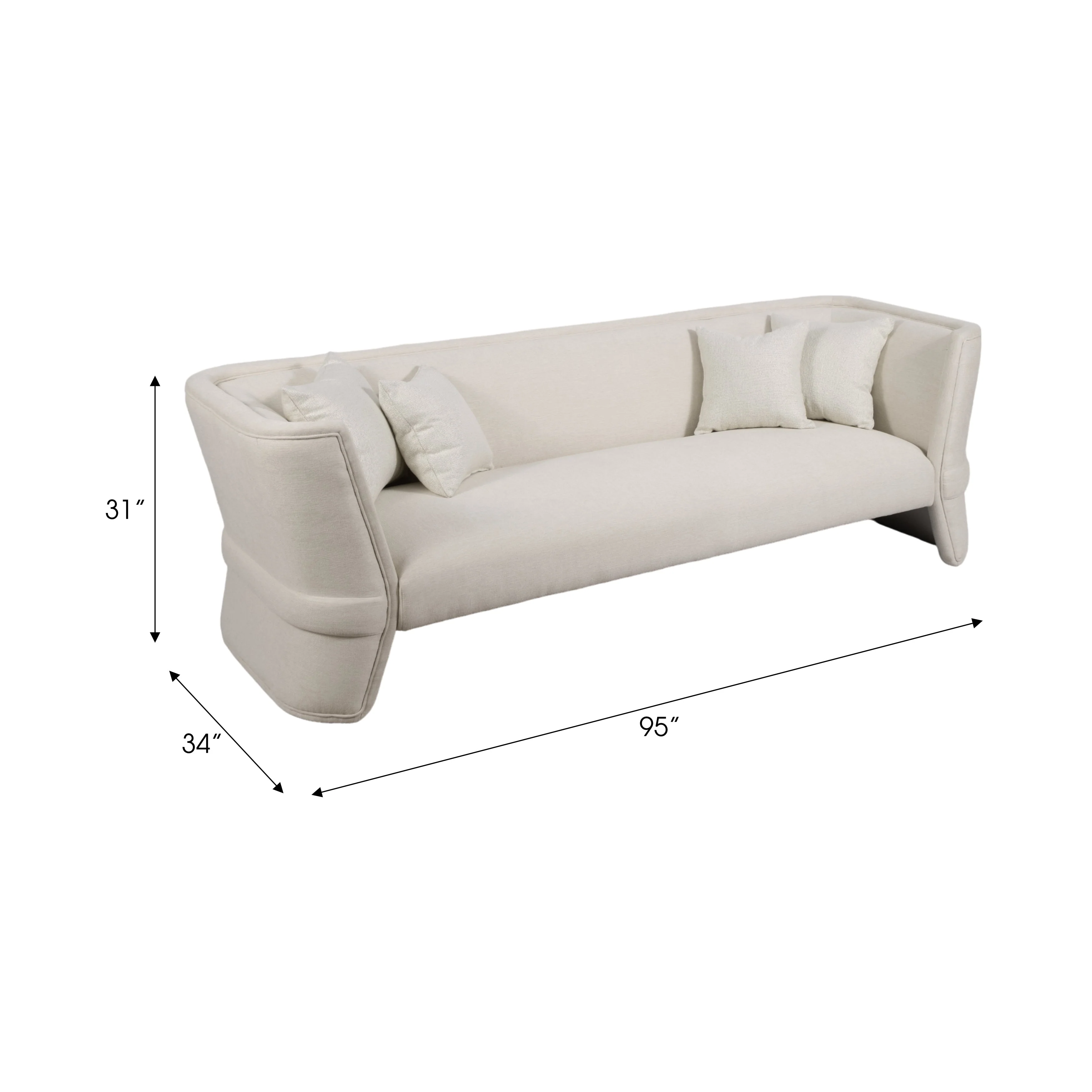 97" Preito Sofa, Ivory/beige - Image 17