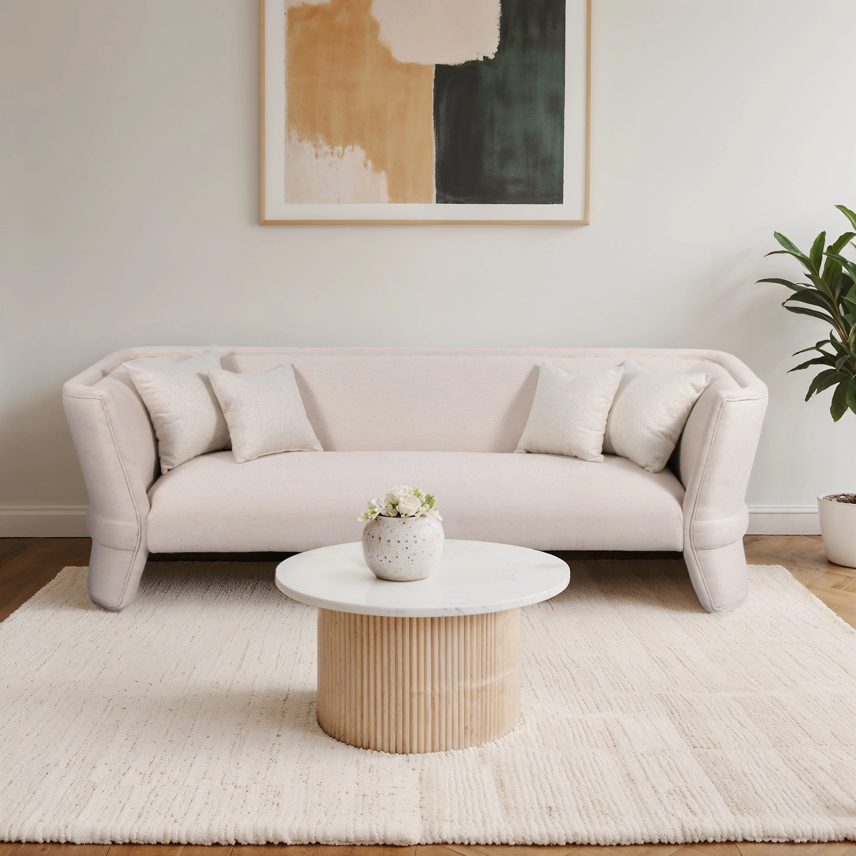 97" Preito Sofa, Ivory/beige - Image 18