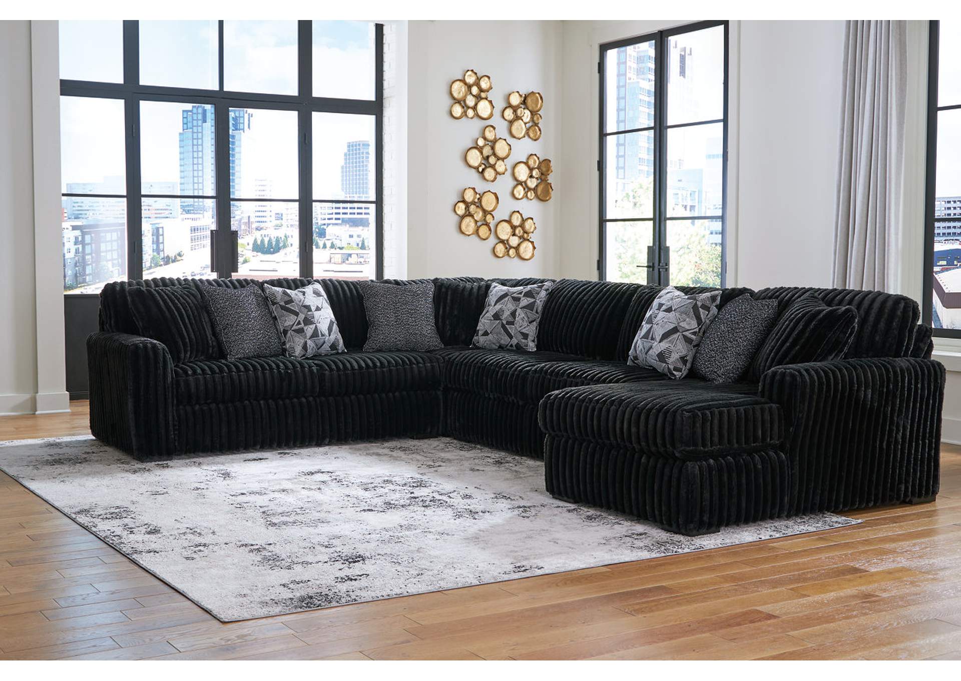 98103S3 Midnight-Madness 4-Piece Sectional with Chaise - Image 3