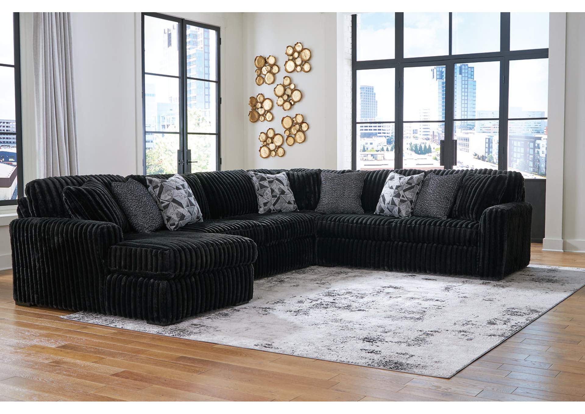 98103S4 Midnight-Madness 4-Piece Sectional with Chaise - Image 2