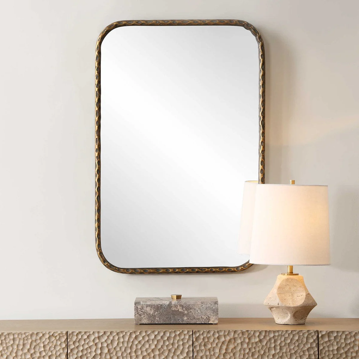 A Little Knotty Bronze Vanity Mirror - Image 3