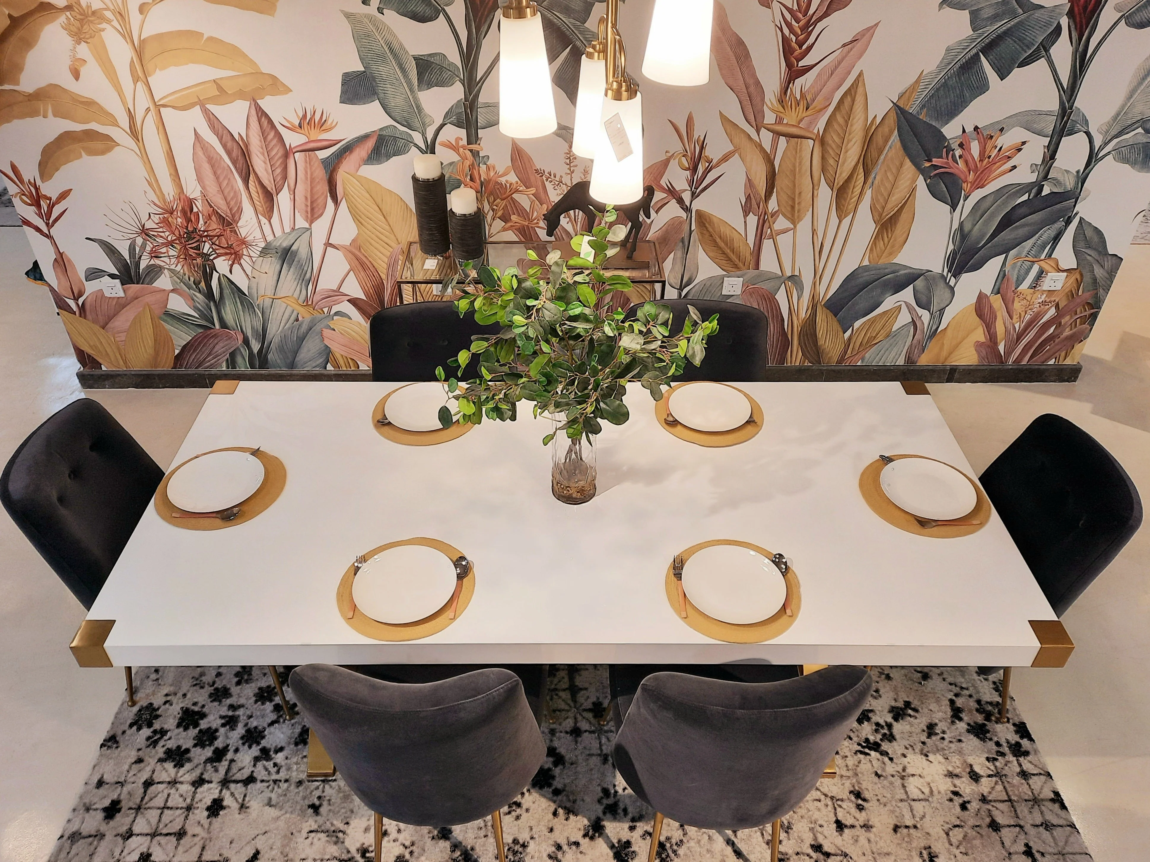 Adeline White Lacquer Dining Table - Image 4