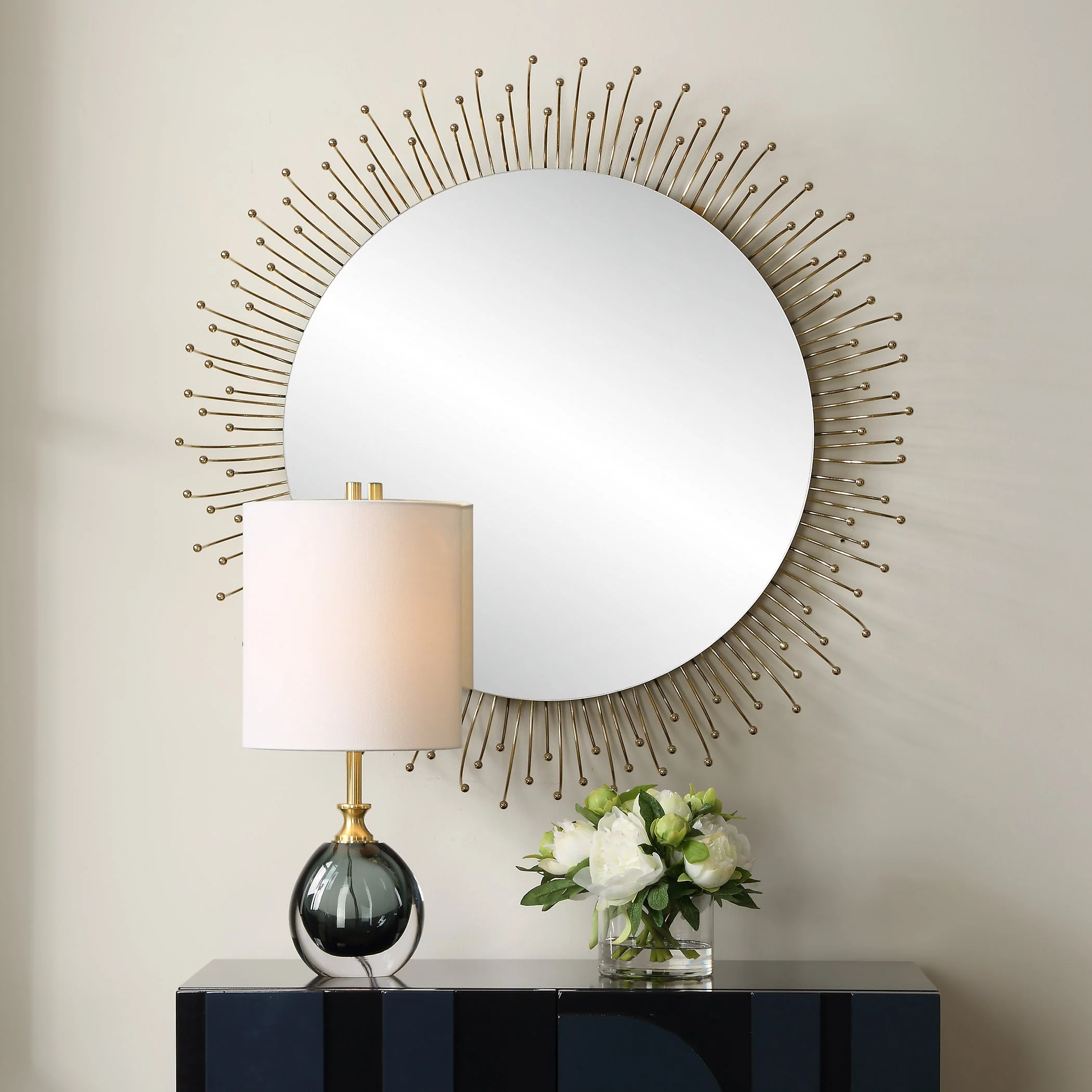 Aga Round Gold Mirror - Image 2