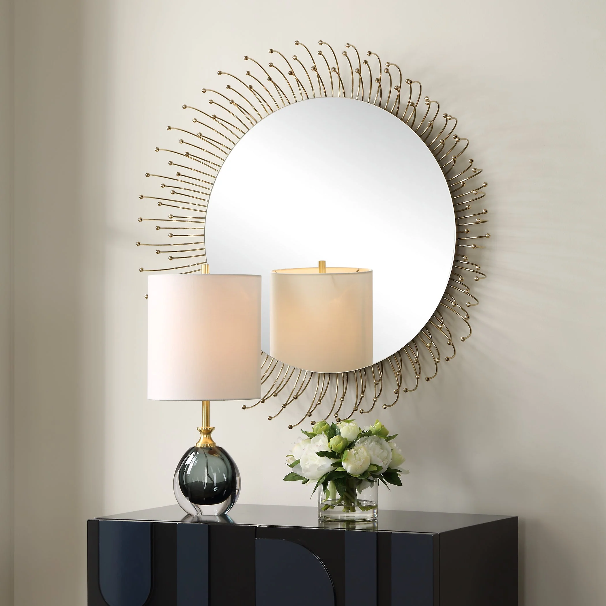 Aga Round Gold Mirror - Image 4