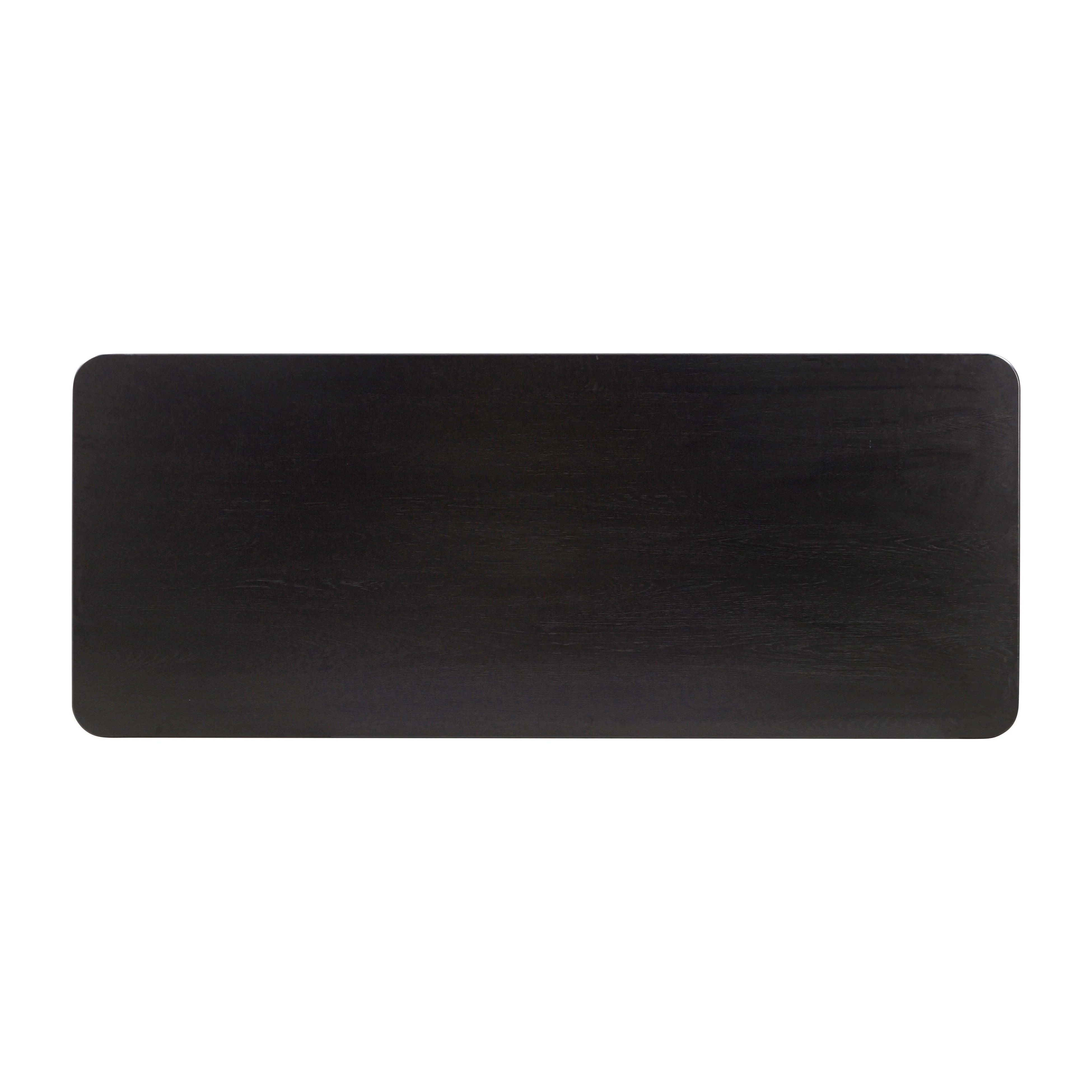 Akola Black Oak Rectangular Dining Table - Image 5