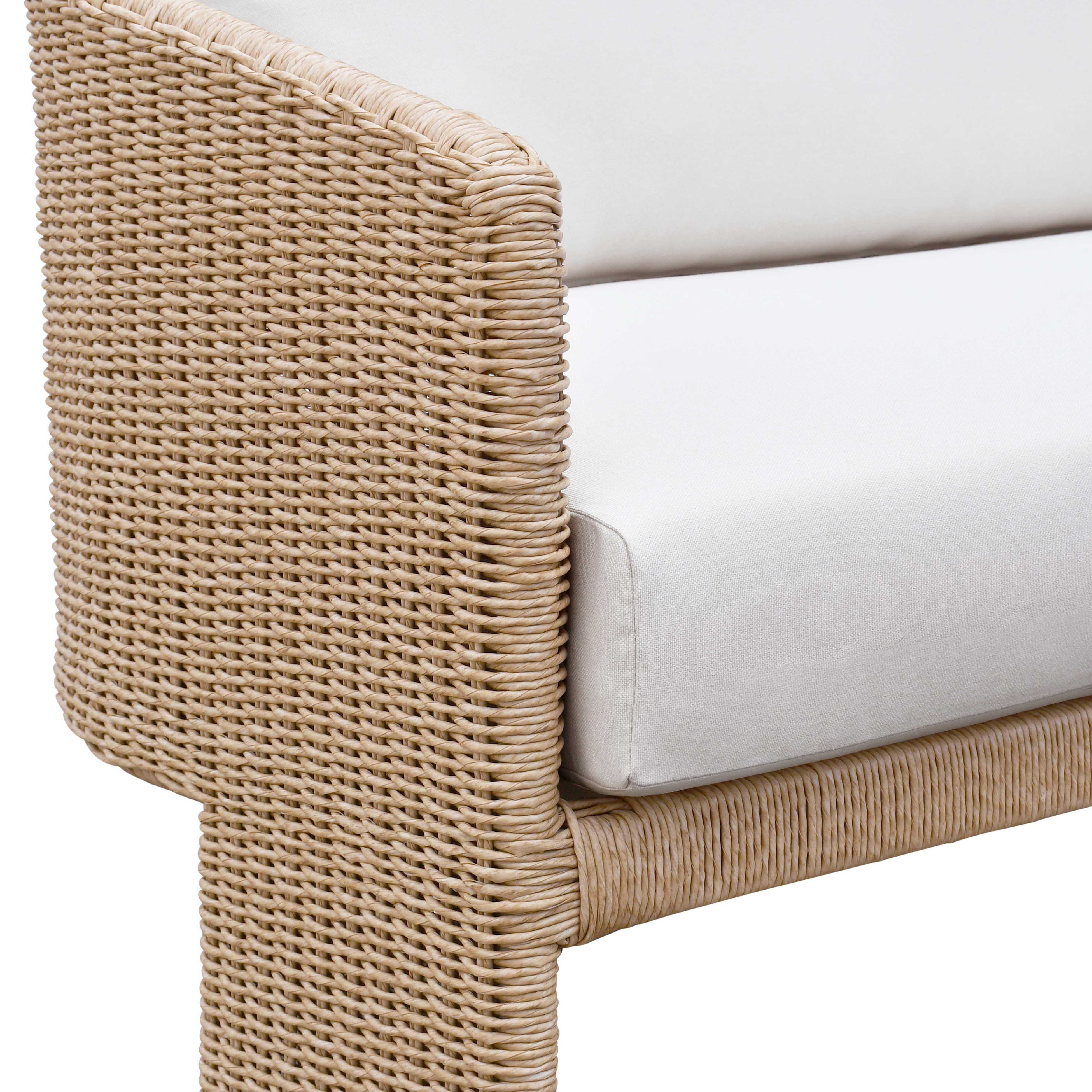 Alexa Cream Performance Fabric Outdoor Sofa - Image 6