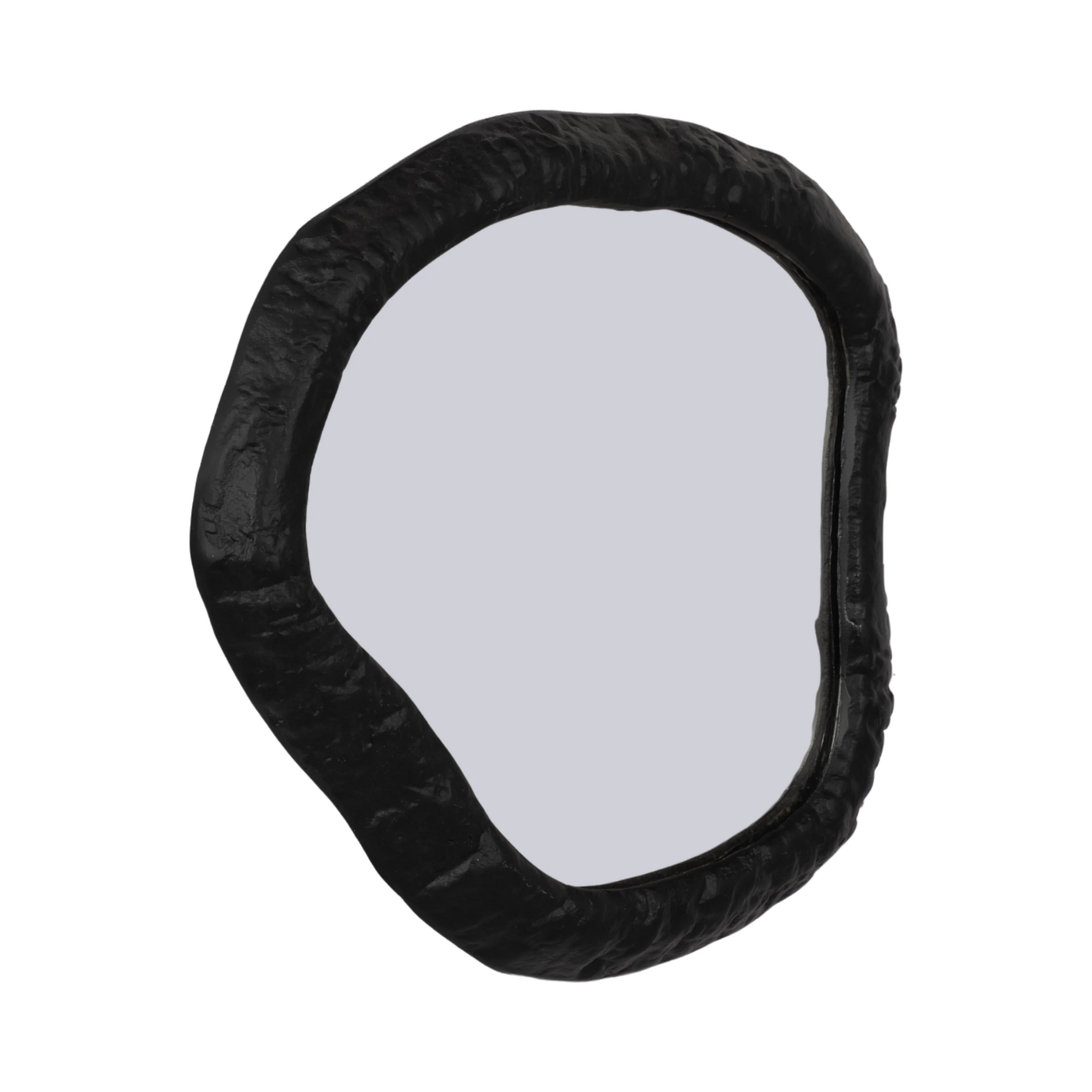 ALUM,14",HAMMERED OUTLINED MIRROR,MATTE BLACK - Image 7
