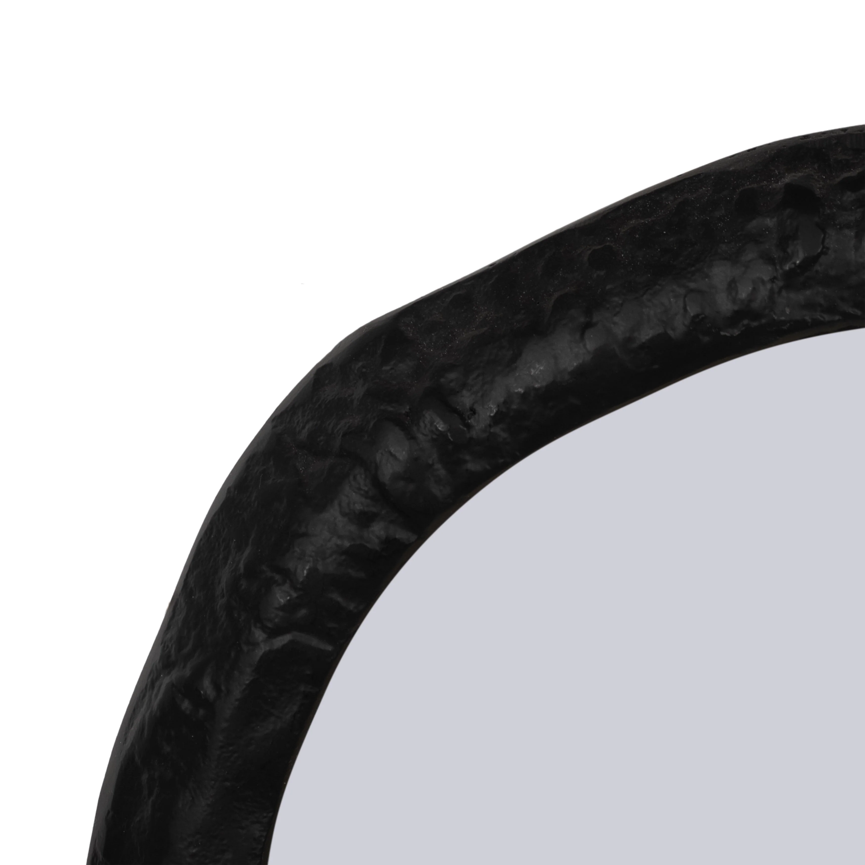 ALUM,14",HAMMERED OUTLINED MIRROR,MATTE BLACK - Image 9