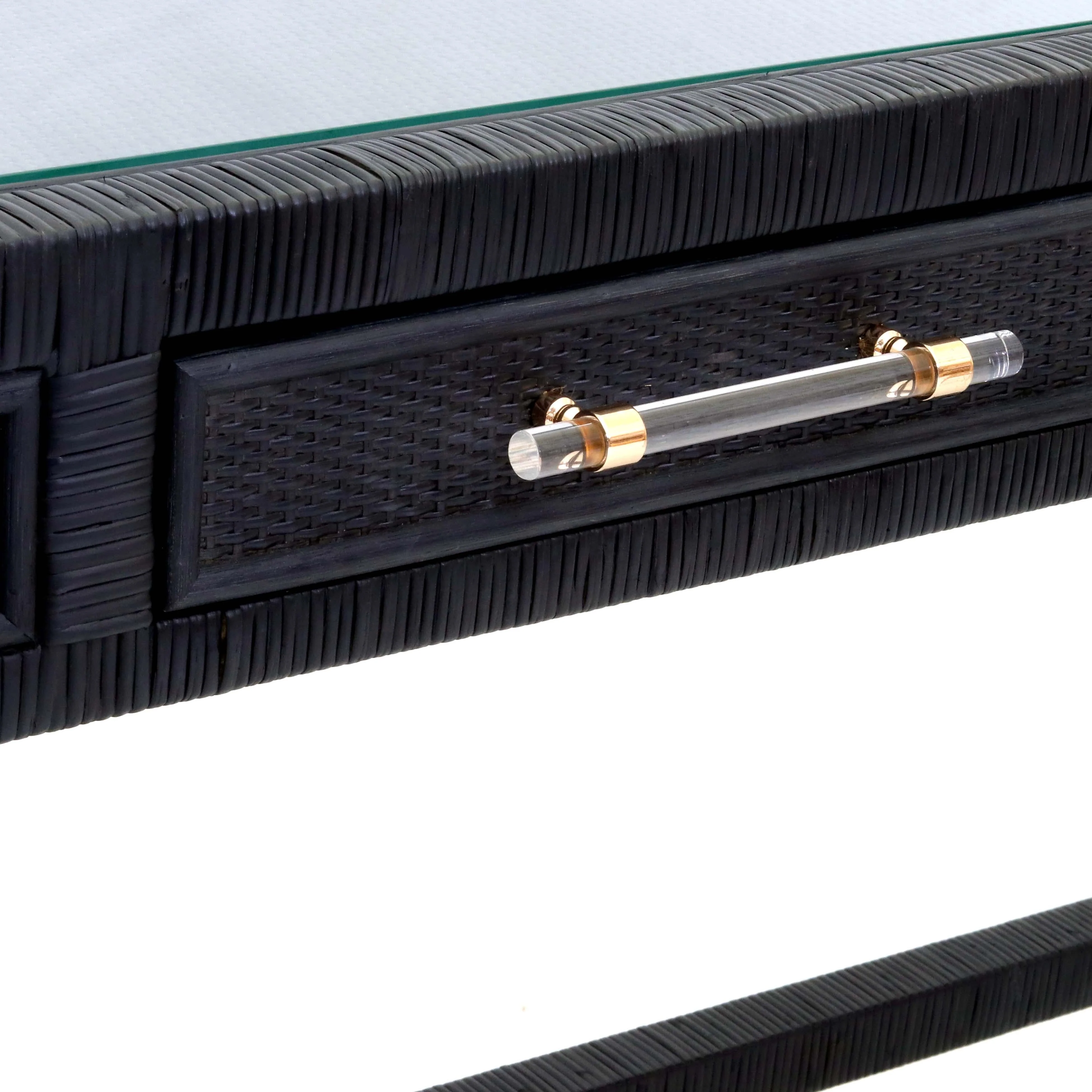 Amara Charcoal Rattan Desk - Image 5