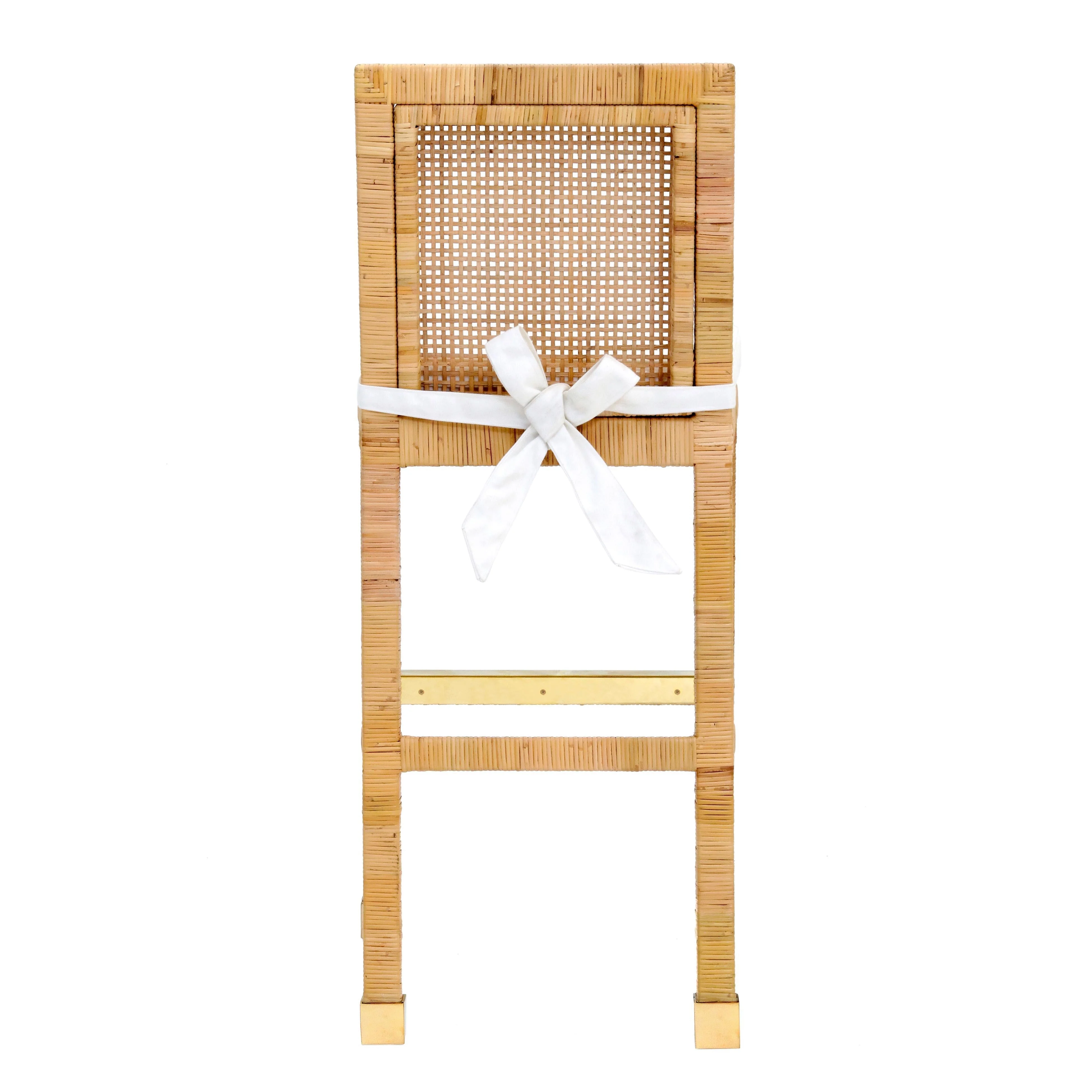 Amara Rattan Performance Fabric Bar Stool - Image 6