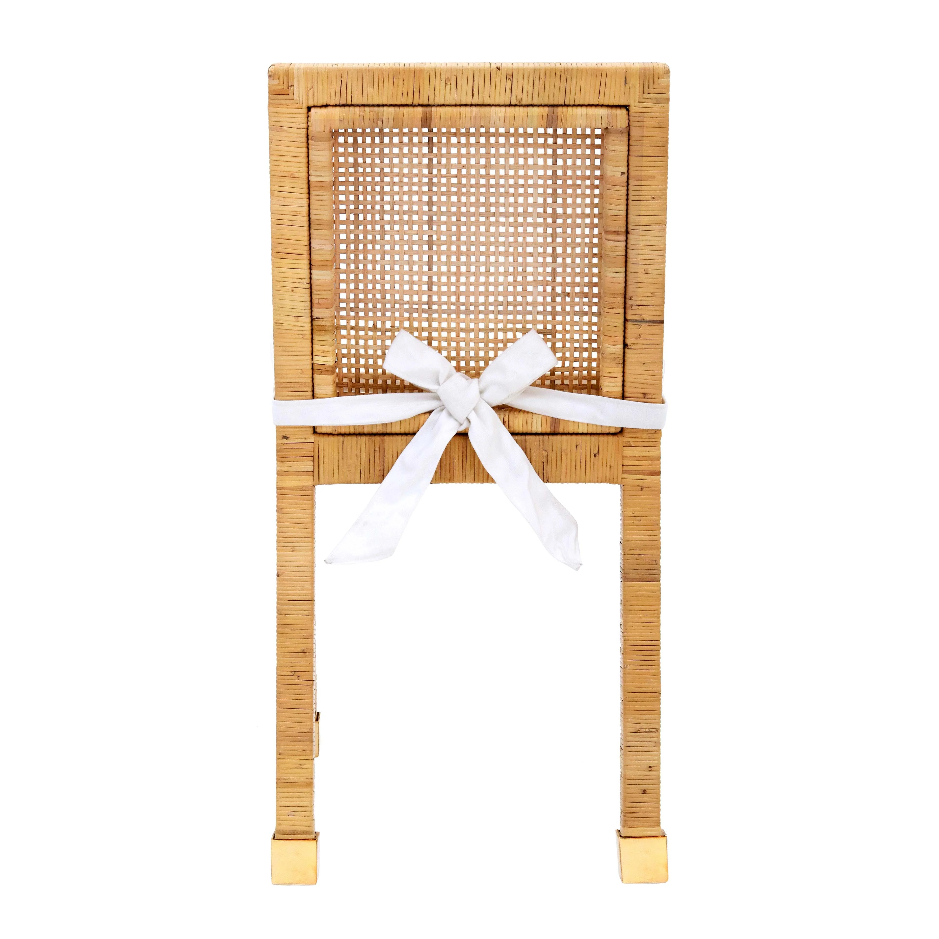 Amara Rattan Performance Fabric Dining Chair - Image 6