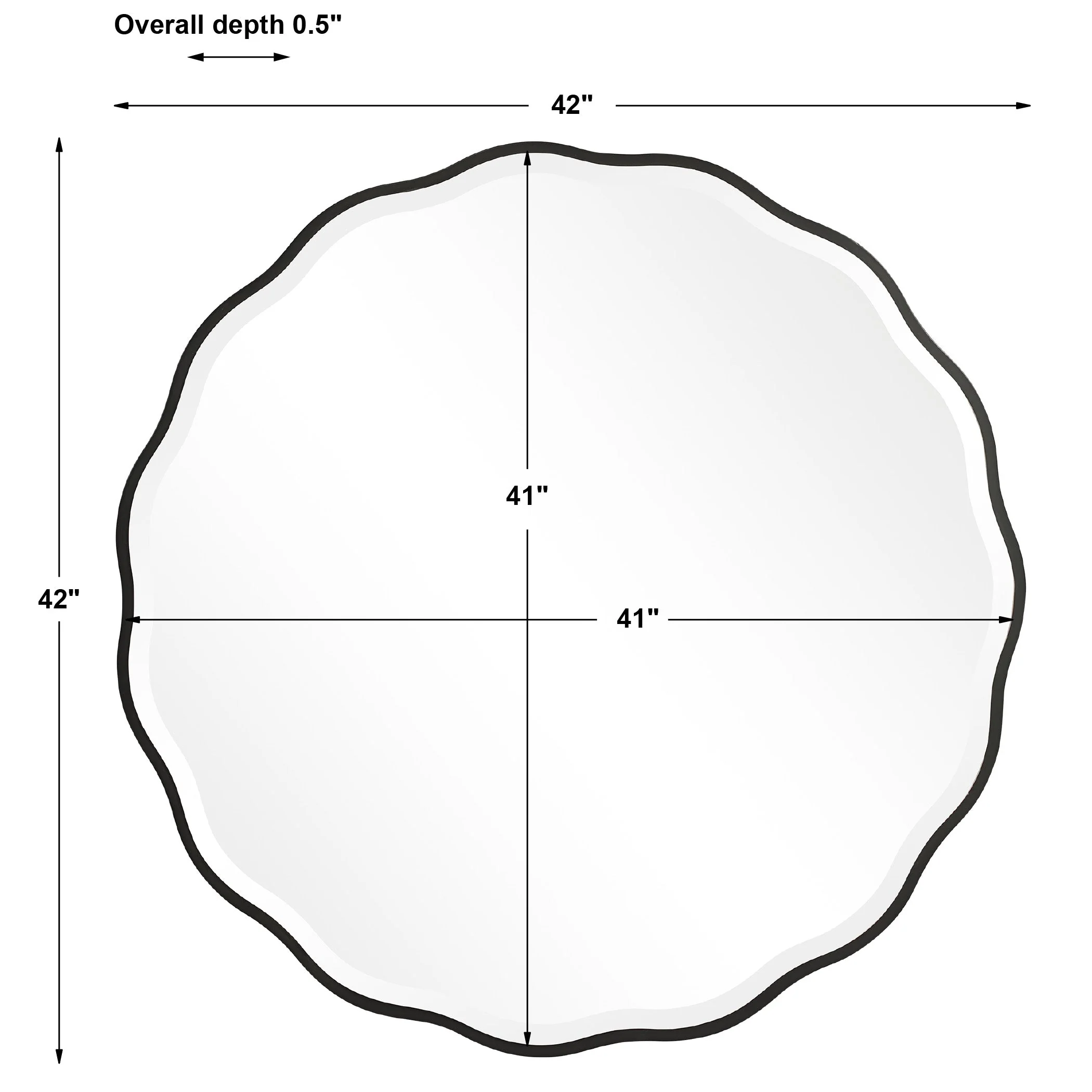 Aneta Black Round Mirror - Image 4