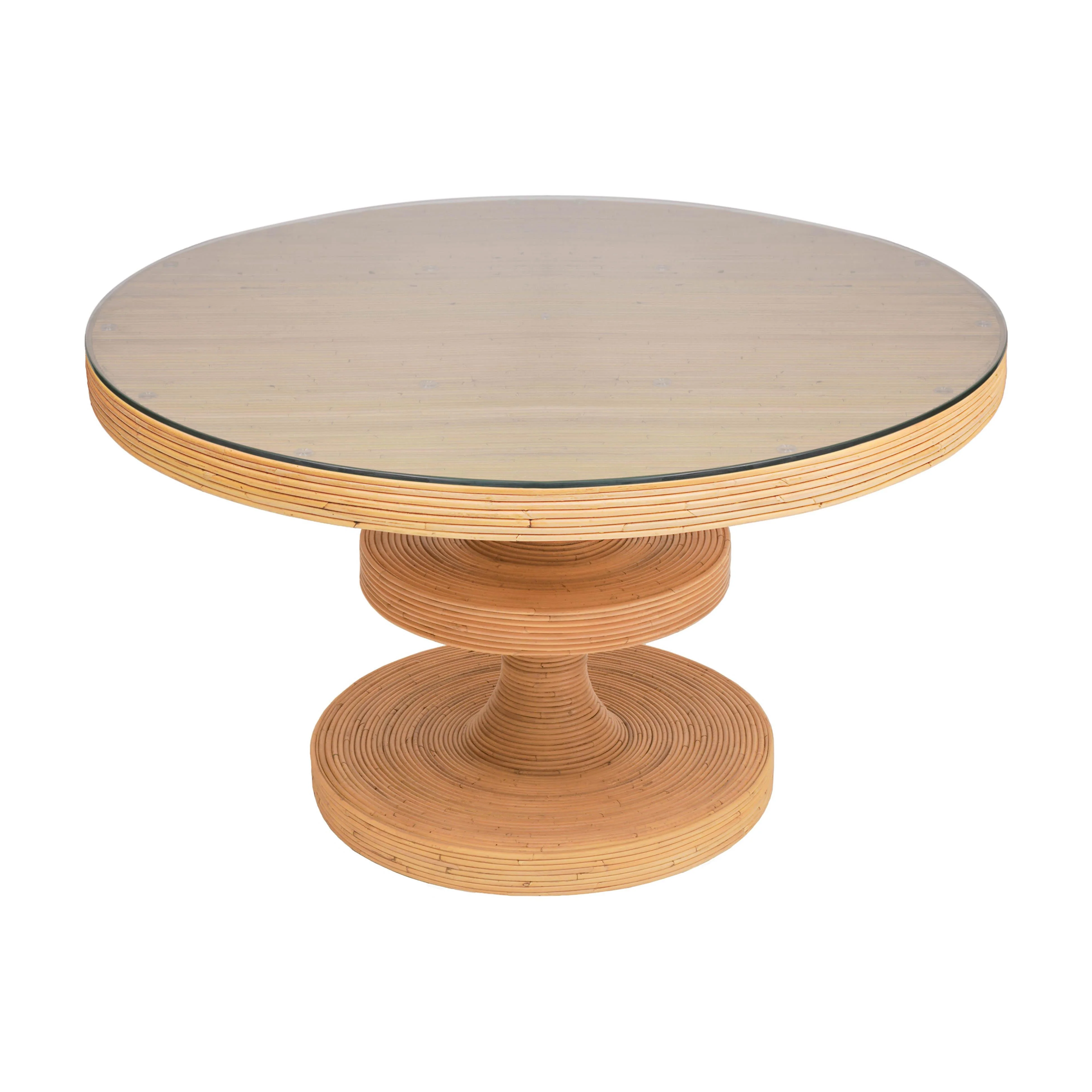 Apollonia Natural Rattan Round Dining Table - Image 3