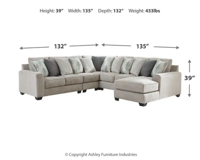 Ardsley 5-Piece Sectional with Chaise - Image 4