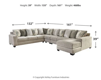 Ardsley 5-Piece Sectional with Chaise - Image 4