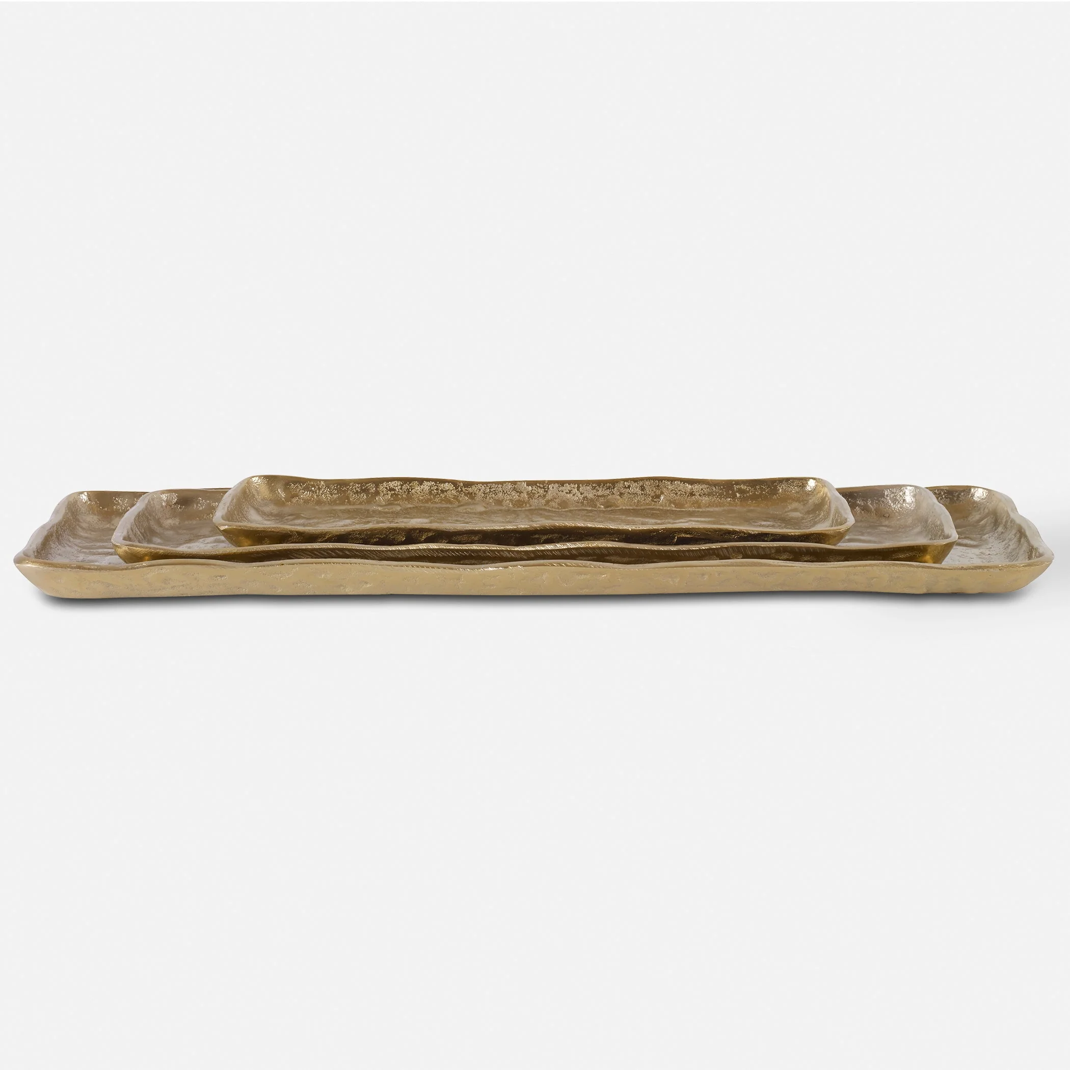 Artisan Trays, Antique Gold, S/3 - Image 4