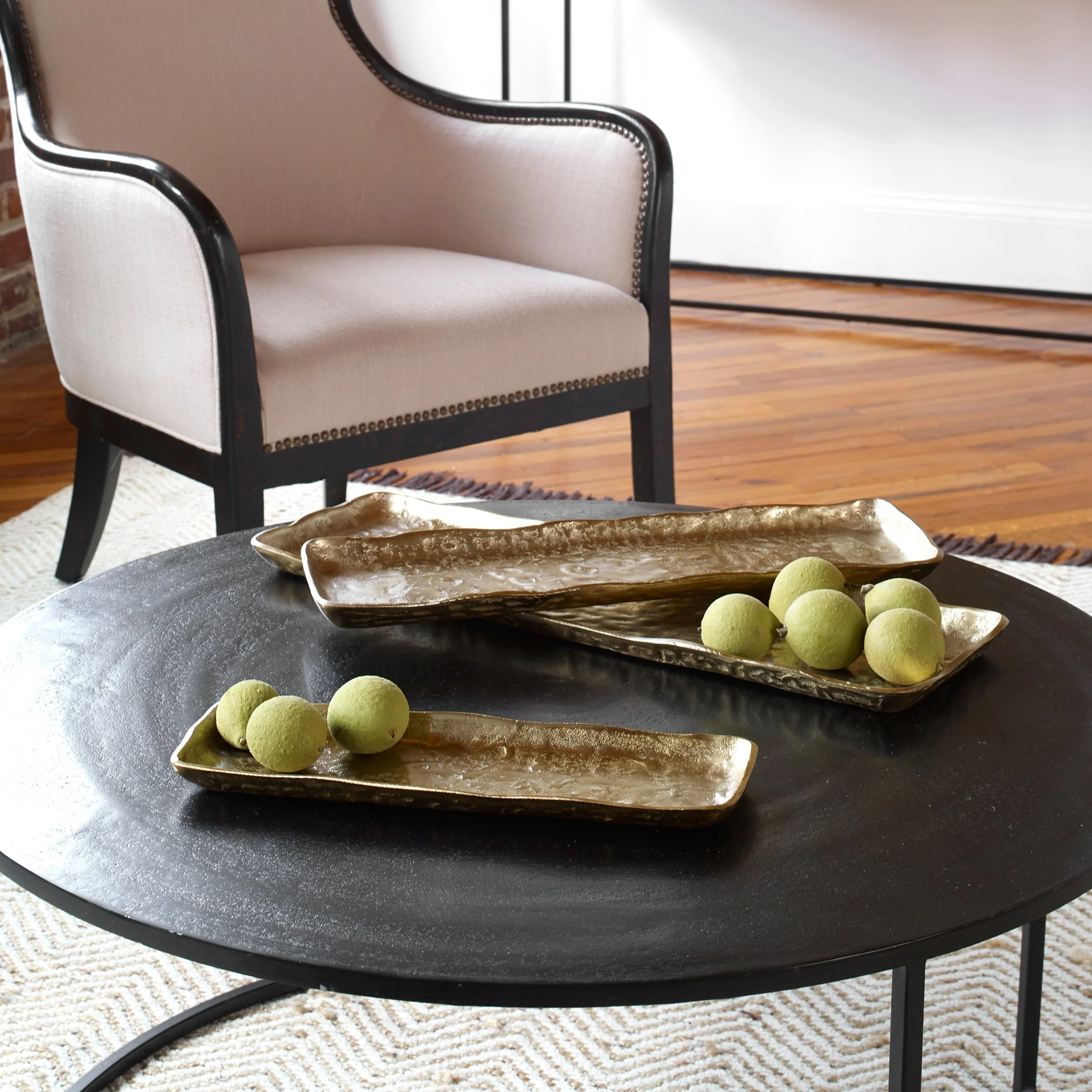 Artisan Trays, Antique Gold, S/3 - Image 5