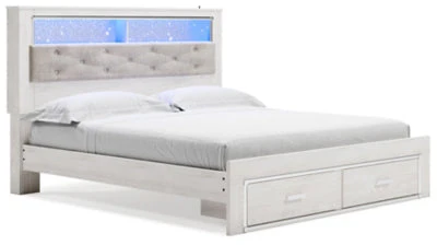 Ashley Homestore | Altyra - King Upholstered Bookcase Bed with Storage