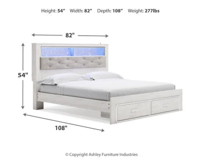Ashley Homestore | Altyra - King Upholstered Bookcase Bed with Storage - Image 8