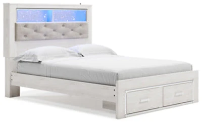 Ashley Homestore | Altyra - Queen Upholstered Bookcase Bed with Storage