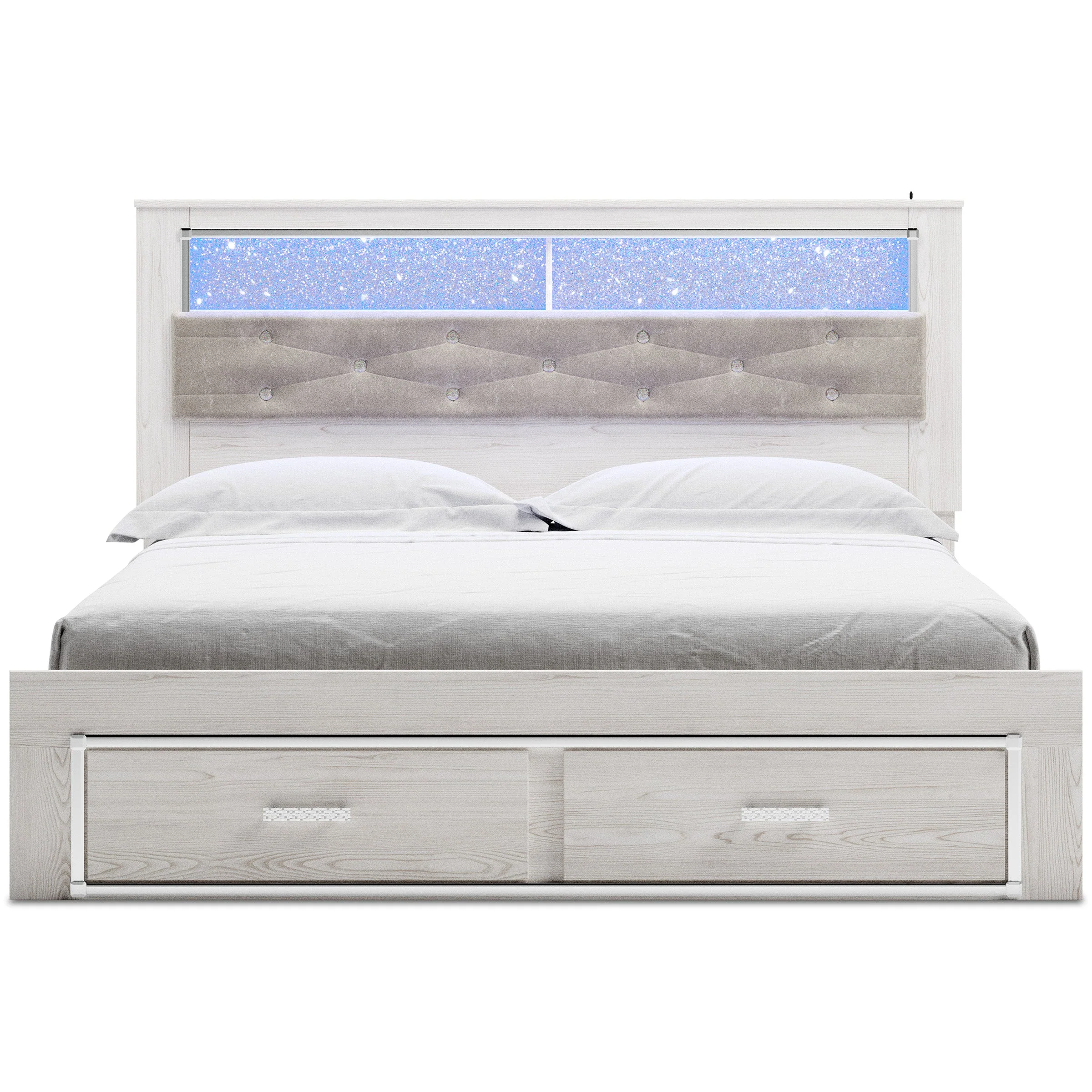 Ashley Homestore | Altyra - Queen Upholstered Bookcase Bed with Storage - Image 13