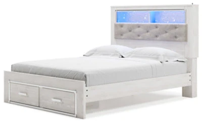 Ashley Homestore | Altyra - Queen Upholstered Bookcase Bed with Storage - Image 3