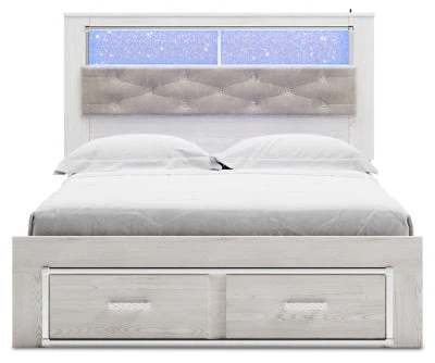 Ashley Homestore | Altyra - Queen Upholstered Bookcase Bed with Storage - Image 4