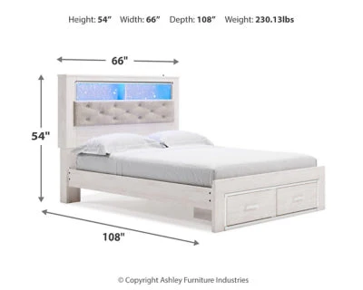 Ashley Homestore | Altyra - Queen Upholstered Bookcase Bed with Storage - Image 8