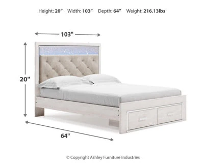 Ashley Homestore | Altyra - Queen Upholstered Storage Bed - Image 8