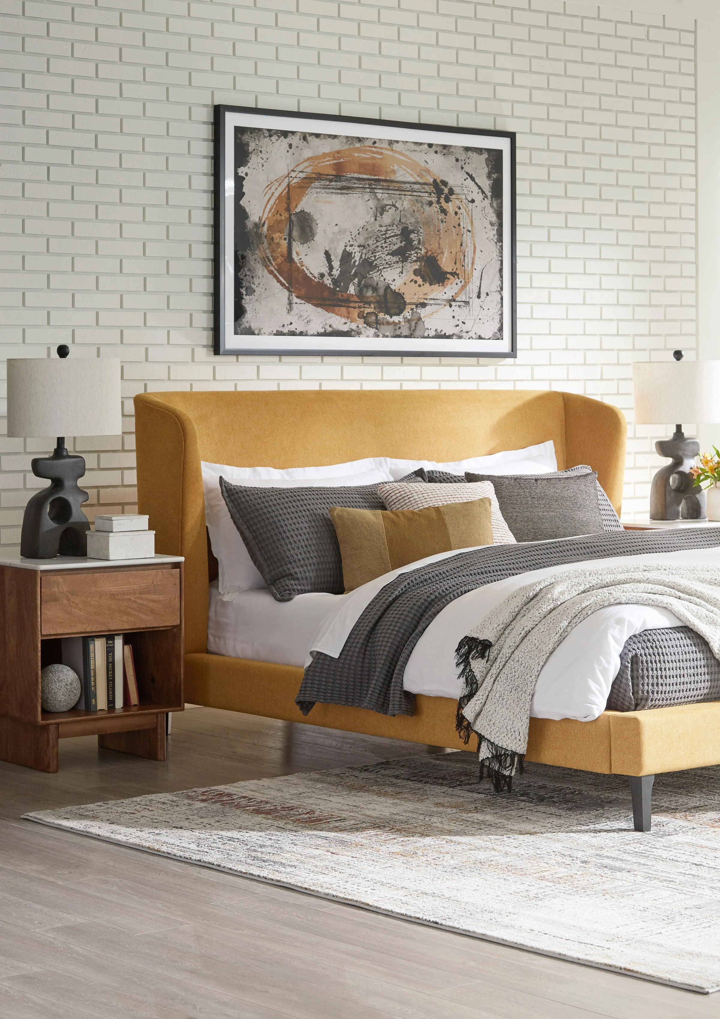 Ashley Homestore | Maloken California King Upholstered Bed with Roll Slats - Image 3