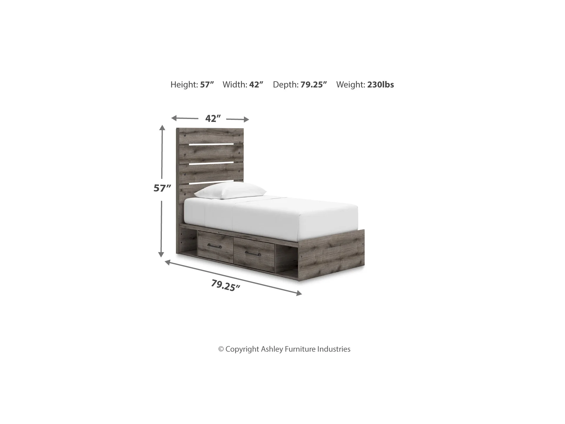 Ashley Homestore | Urbanoore Twin Panel Bed with Storage - Image 9