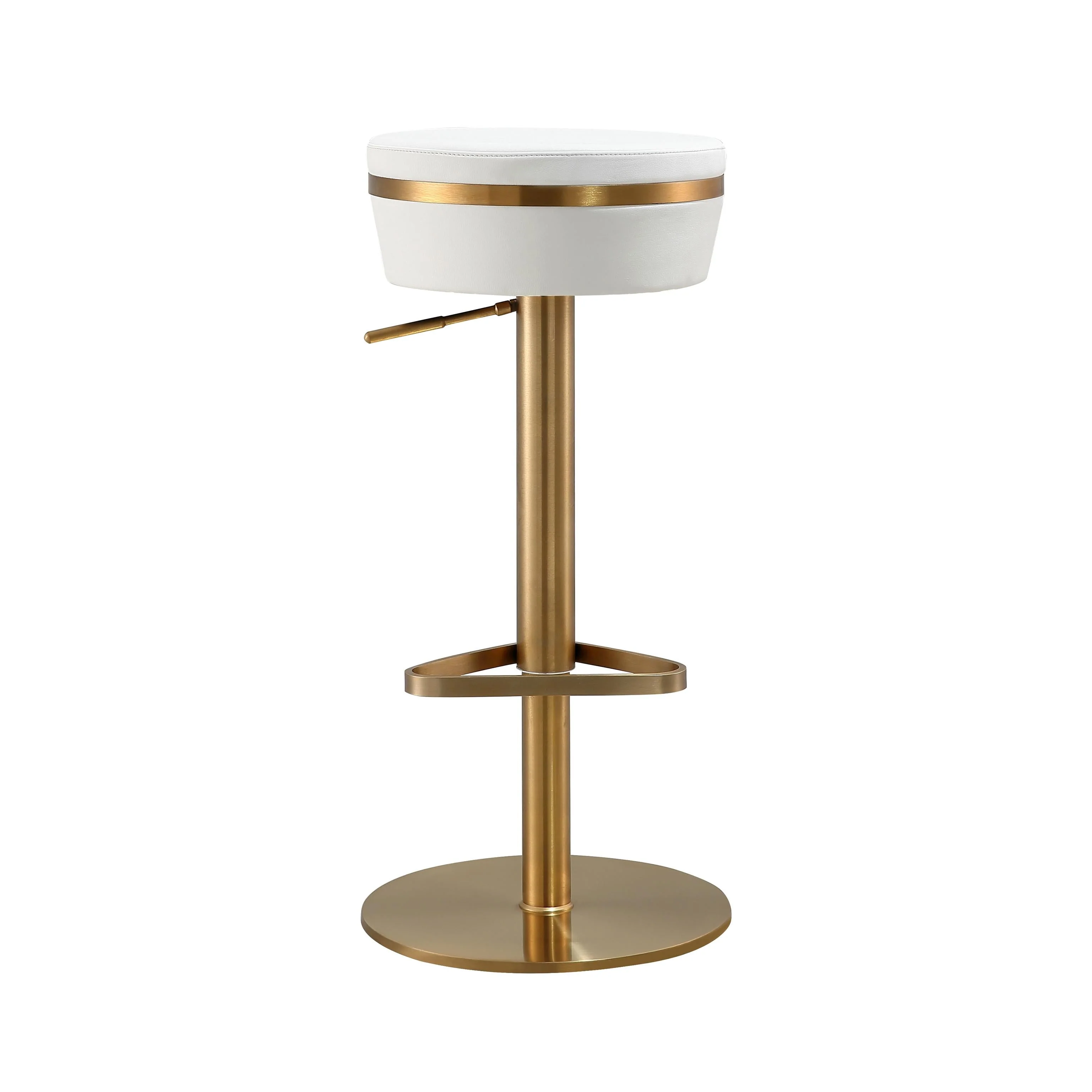 Astro White and Gold Adjustable Stool - Image 3