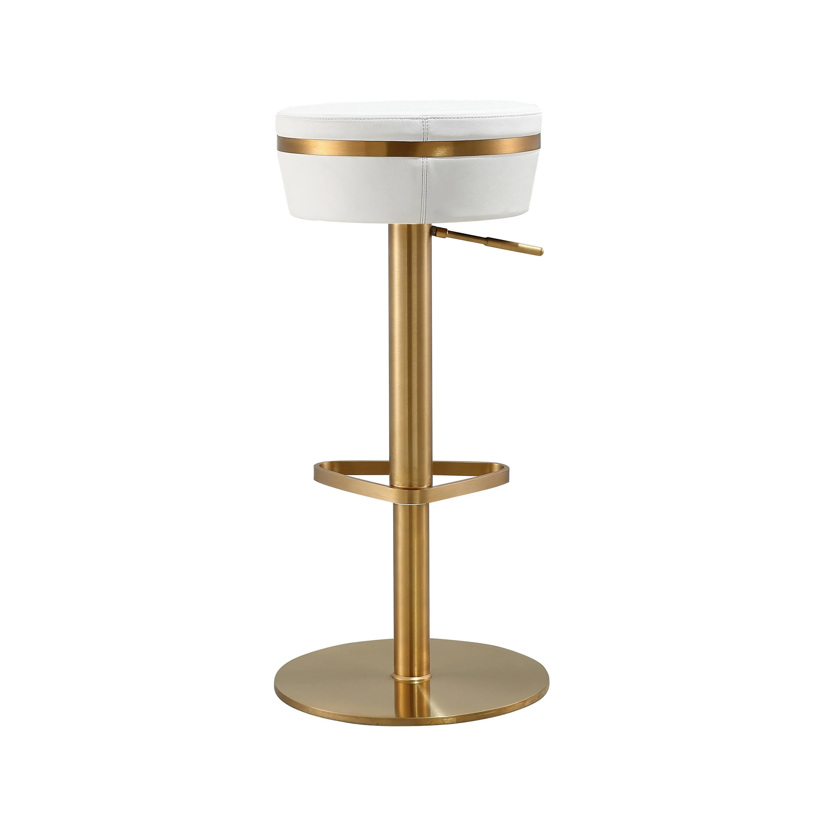 Astro White and Gold Adjustable Stool - Image 4