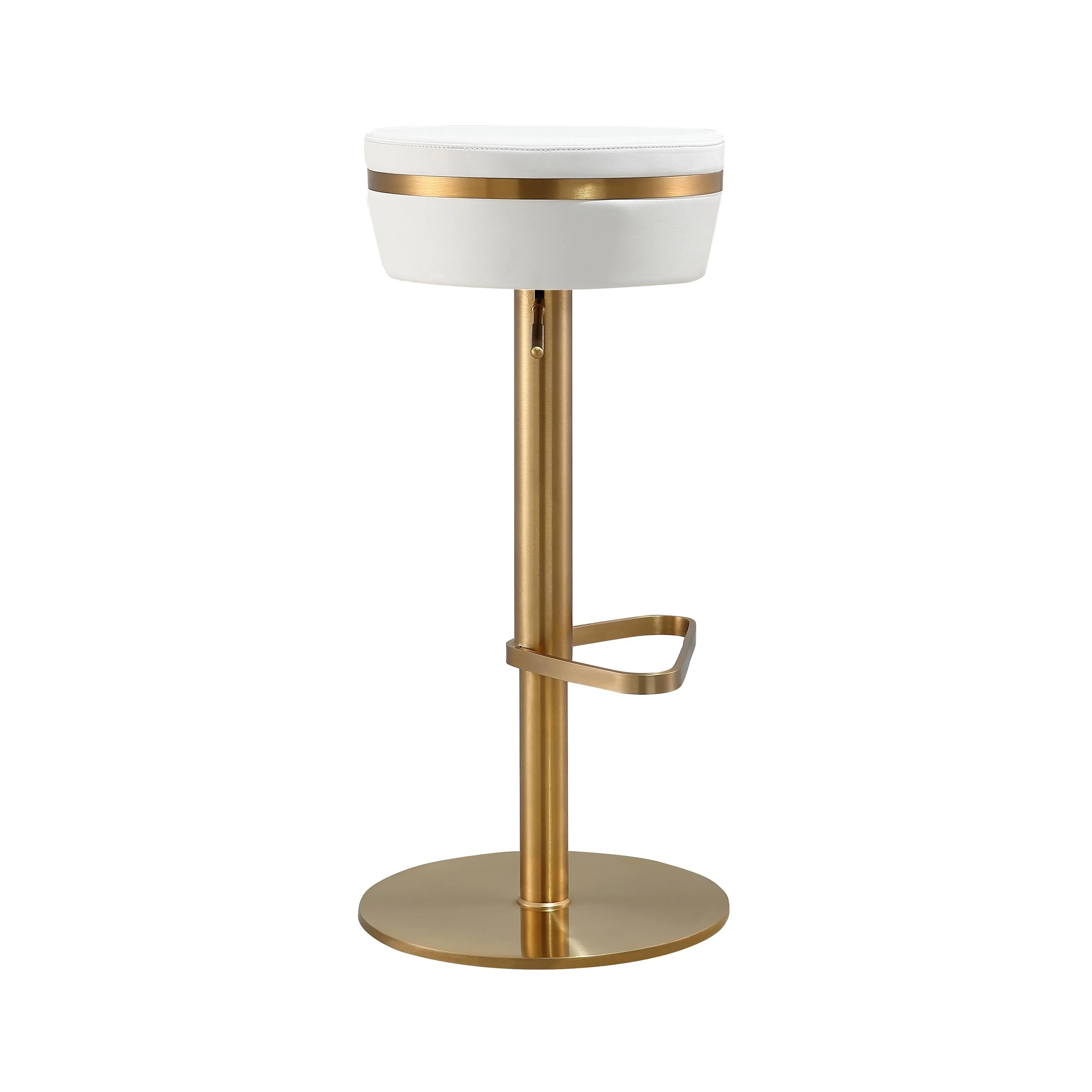 Astro White and Gold Adjustable Stool - Image 5