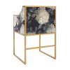 Atara Floral Velvet Gold Chair - Image 3