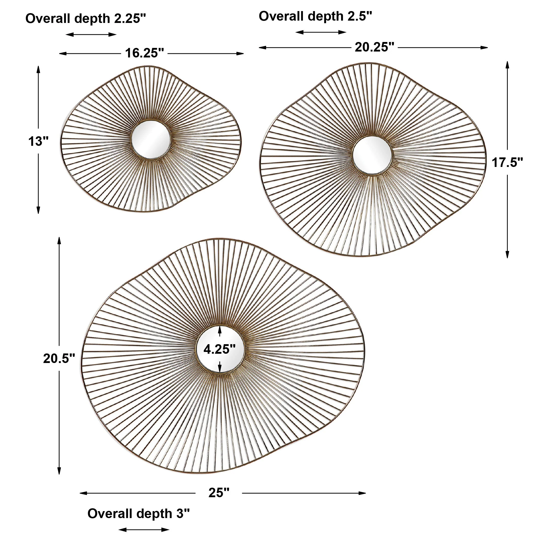 Avarie Metal Wall Art, S/3 - Image 5