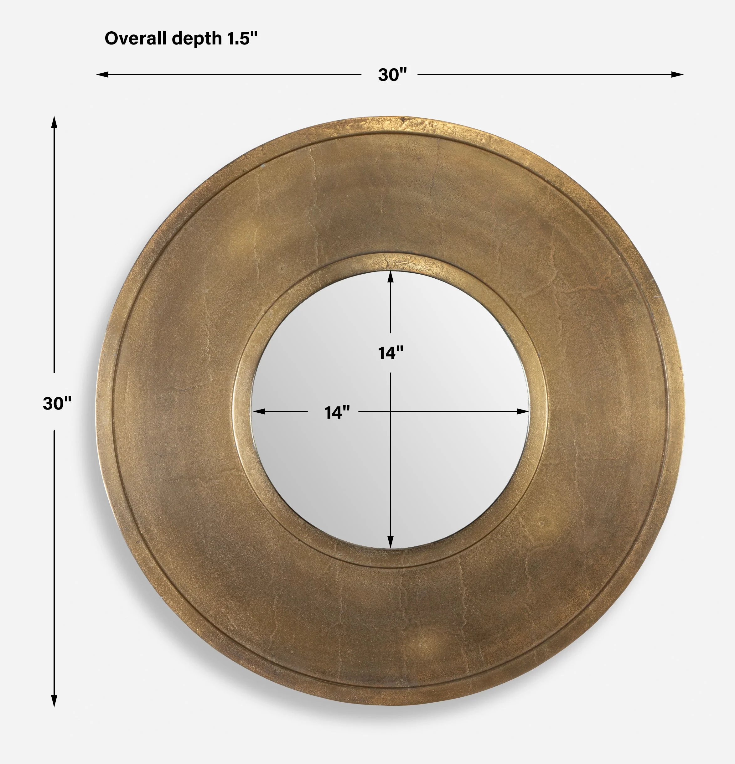 Axel Round Brass Mirror - Image 3