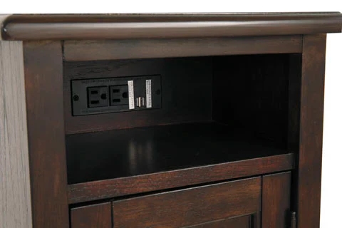Barilanni Chairside End Table with USB Ports & Outlets - Image 7